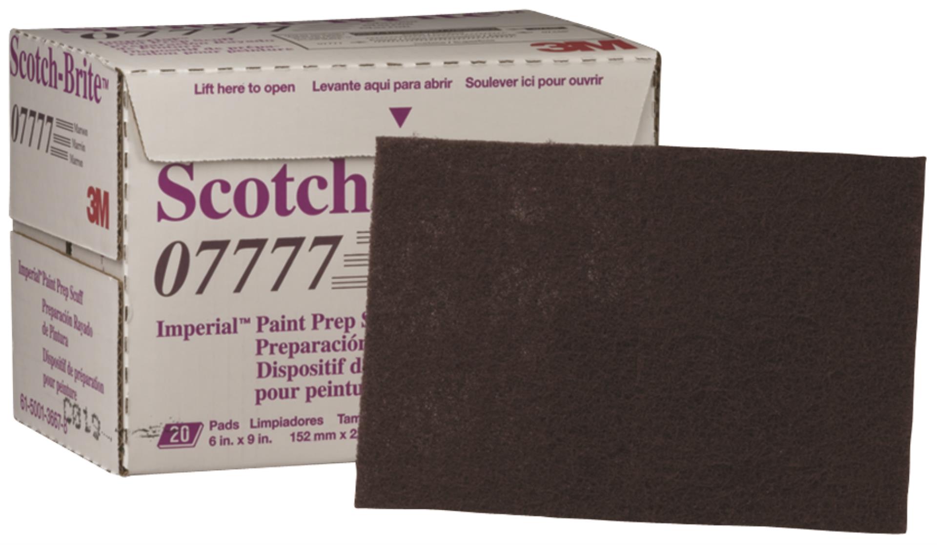 Flexible Thin Scuff Pad Maroon Very Fine 4.5" x 9 " pack of  3