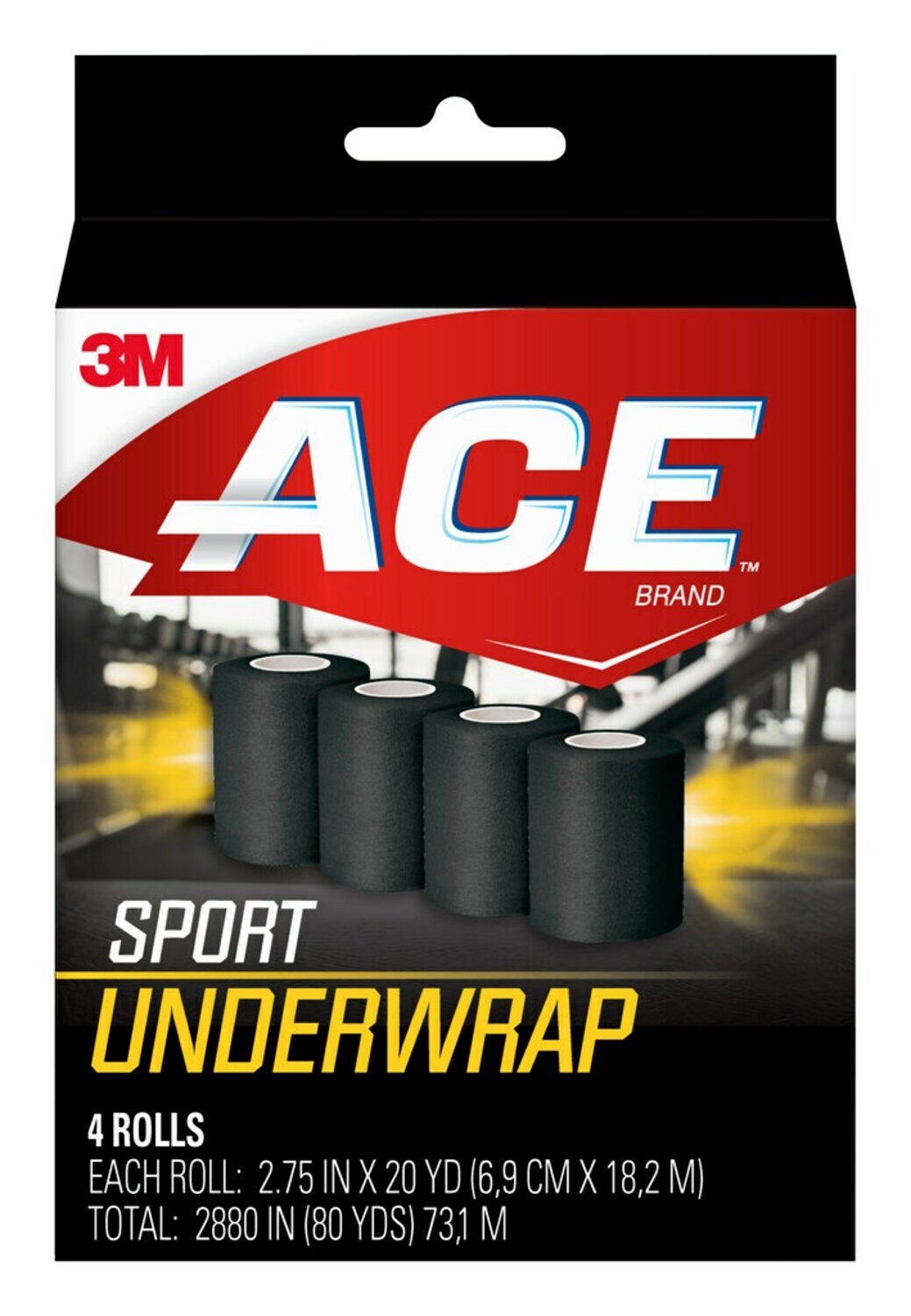 7100231490 - ACE Sports Underwrap 909024, 4 Pack, Black