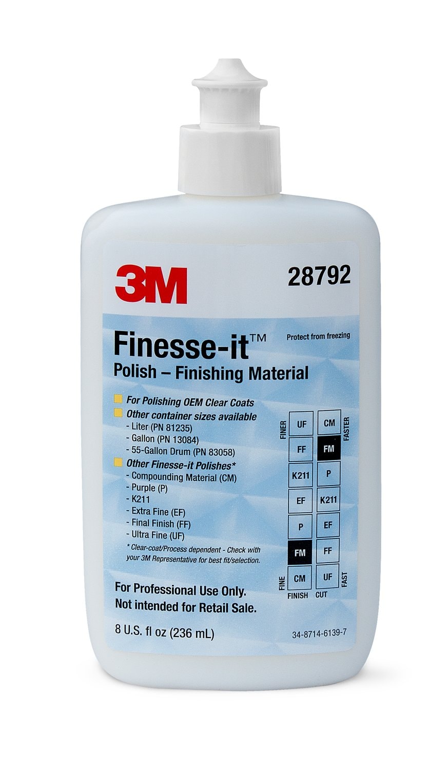 7010361159 - 3M Finesse-it Polish Standard Series - Finishing Material (140),
28792, White, 8 oz, 4 ea/Case