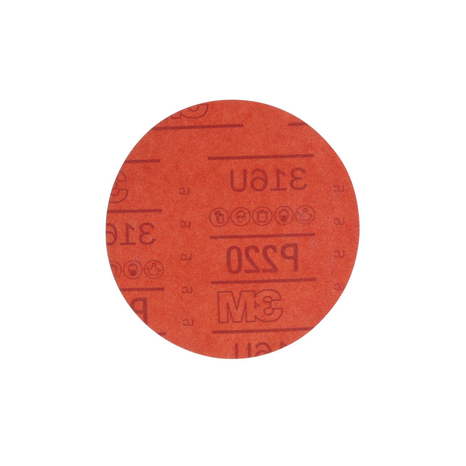 7000119784 - 3M Hookit Red Abrasive Disc, 01221, 6 in, P220, 50 discs per carton, 6
cartons per case