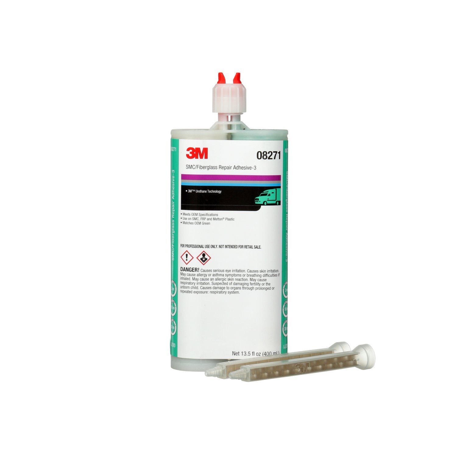 7000119843 - 3M SMC/Fiberglass Repair Adhesive-3, 08271, Green, 400 mL Cartridge, 6
per case