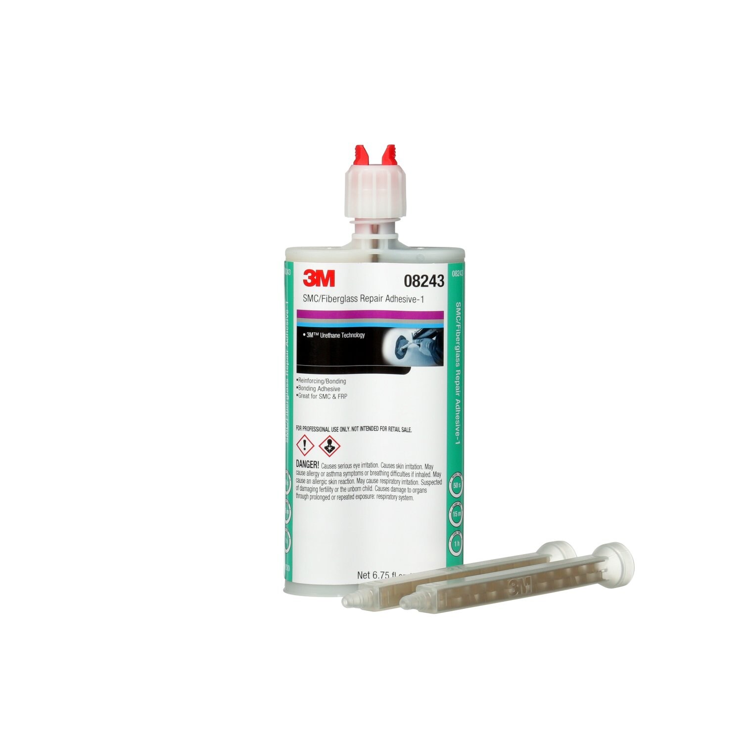 7010364212 - 3M SMC/Fiberglass Repair Adhesive-1, 08243, Black, 200 mL Cartridge, 6
per case