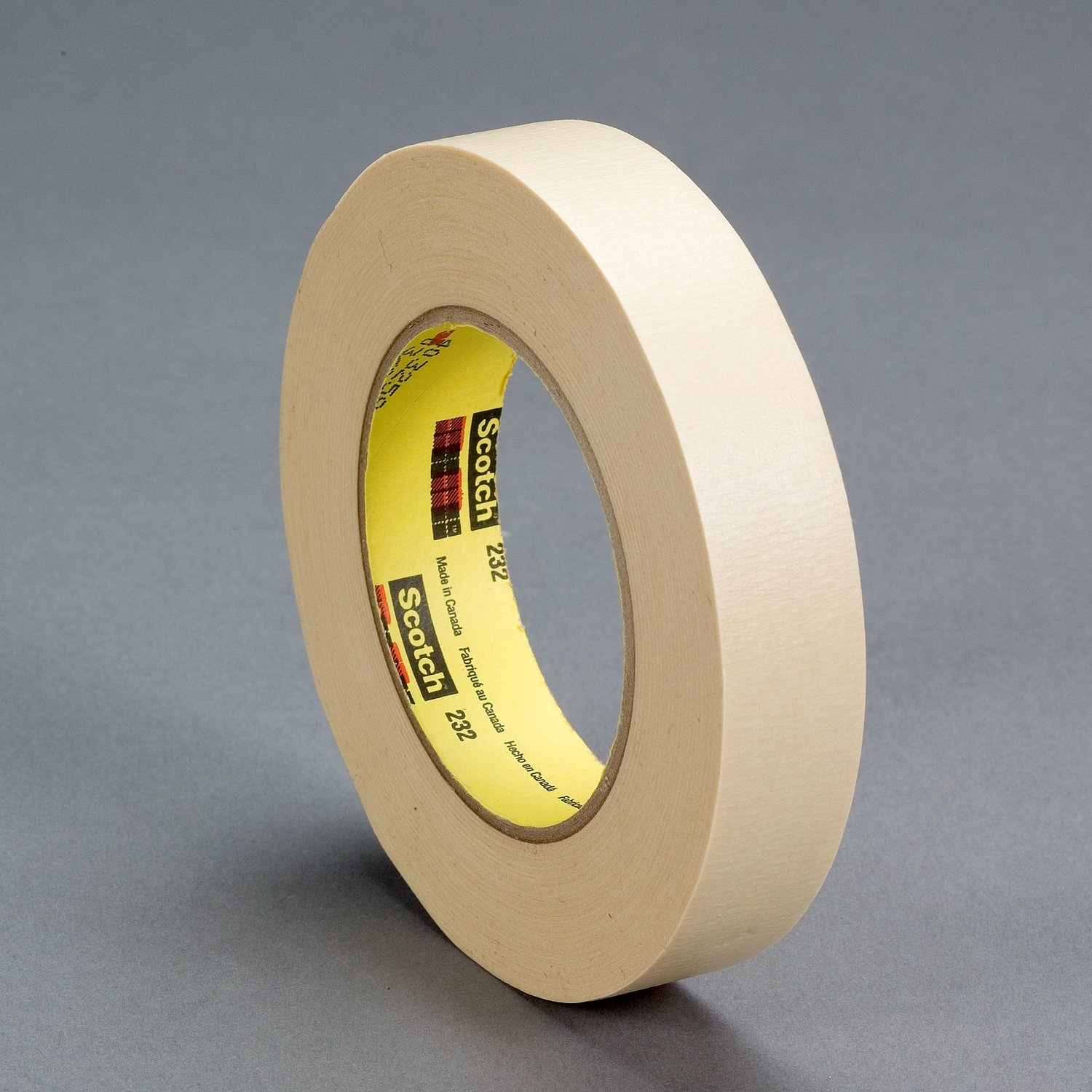 3M Scotch 232 High Performance Tan Masking Tape, 6 mm (1/4 in) Width x 55 m  Length