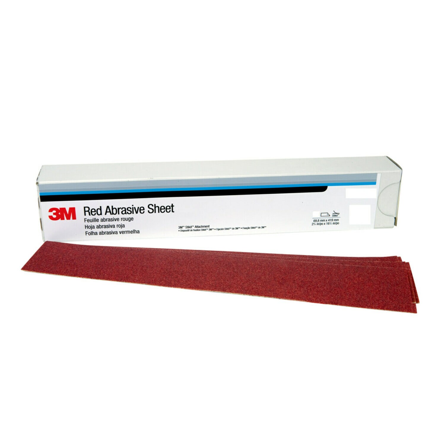 7000119923 - 3M Red Abrasive Stikit Sheet, 01680, 40, 2-3/4 in x 16 1/2 in, 25
sheets per carton, 5 cartons per case