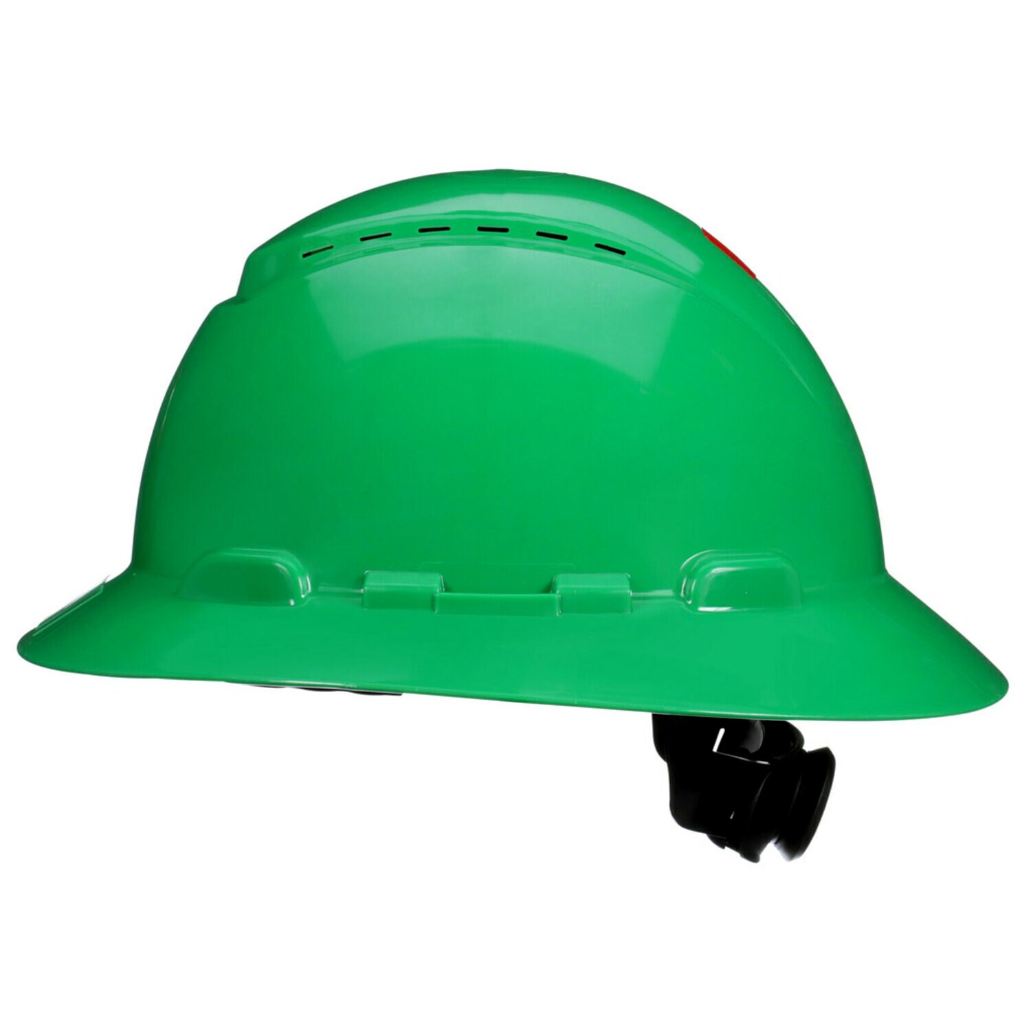 7100240012 - 3M SecureFit Full Brim Hard Hat H-804SFV-UV, Green, Vented, 4-Pt Pressure Diffusion Ratchet Suspension, with UVicator, 20 ea/CS