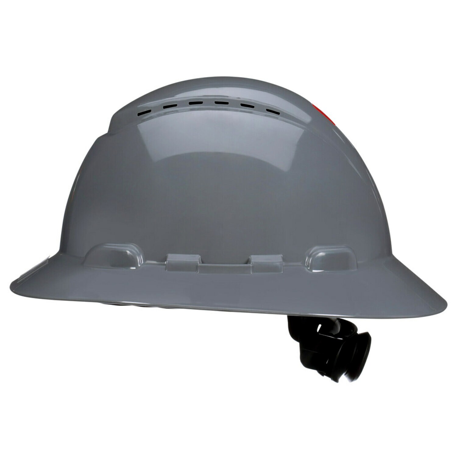 7100239989 - 3M SecureFit Full Brim Hard Hat H-808SFV-UV, Grey, Vented, 4-Point Pressure Diffusion Ratchet Suspension with UVicator, 20ea/CS