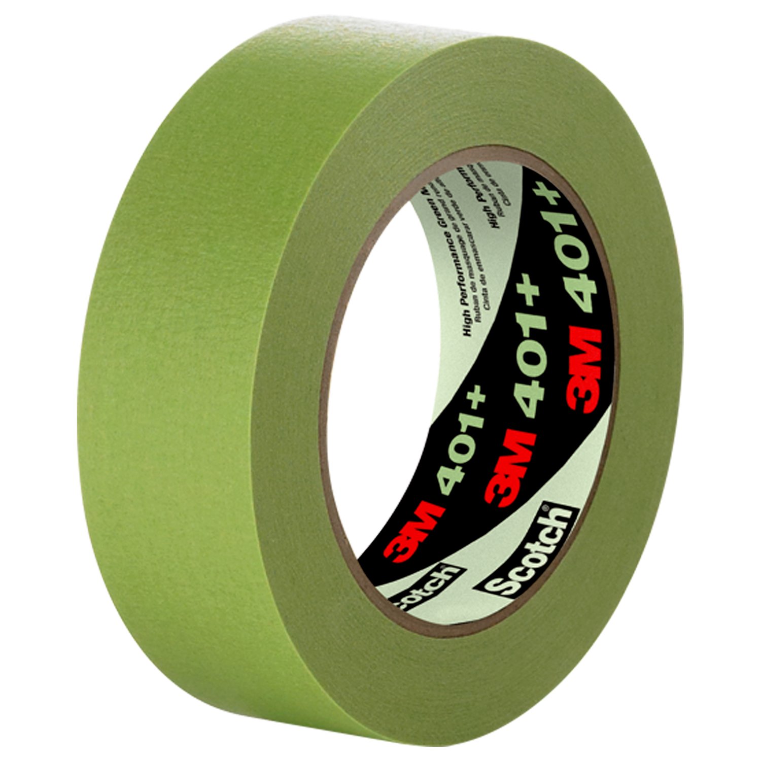 00076308982294, 3M High Performance Green Masking Tape 401+, 144 mm x 55 m,  6.7 mil, 8 Roll/Case, Aircraft product, Masking-Tapes