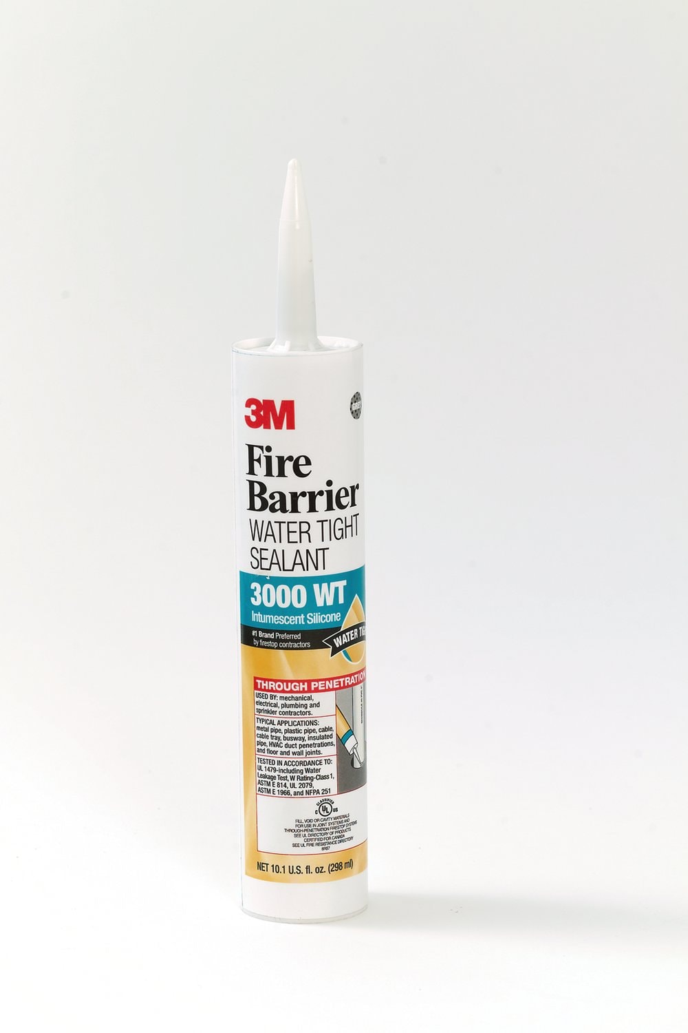 7000006386 - 3M Fire Barrier Water Tight Sealant 3000WT, Gray, 10.1 fl oz Cartridge,
12 Each/Case