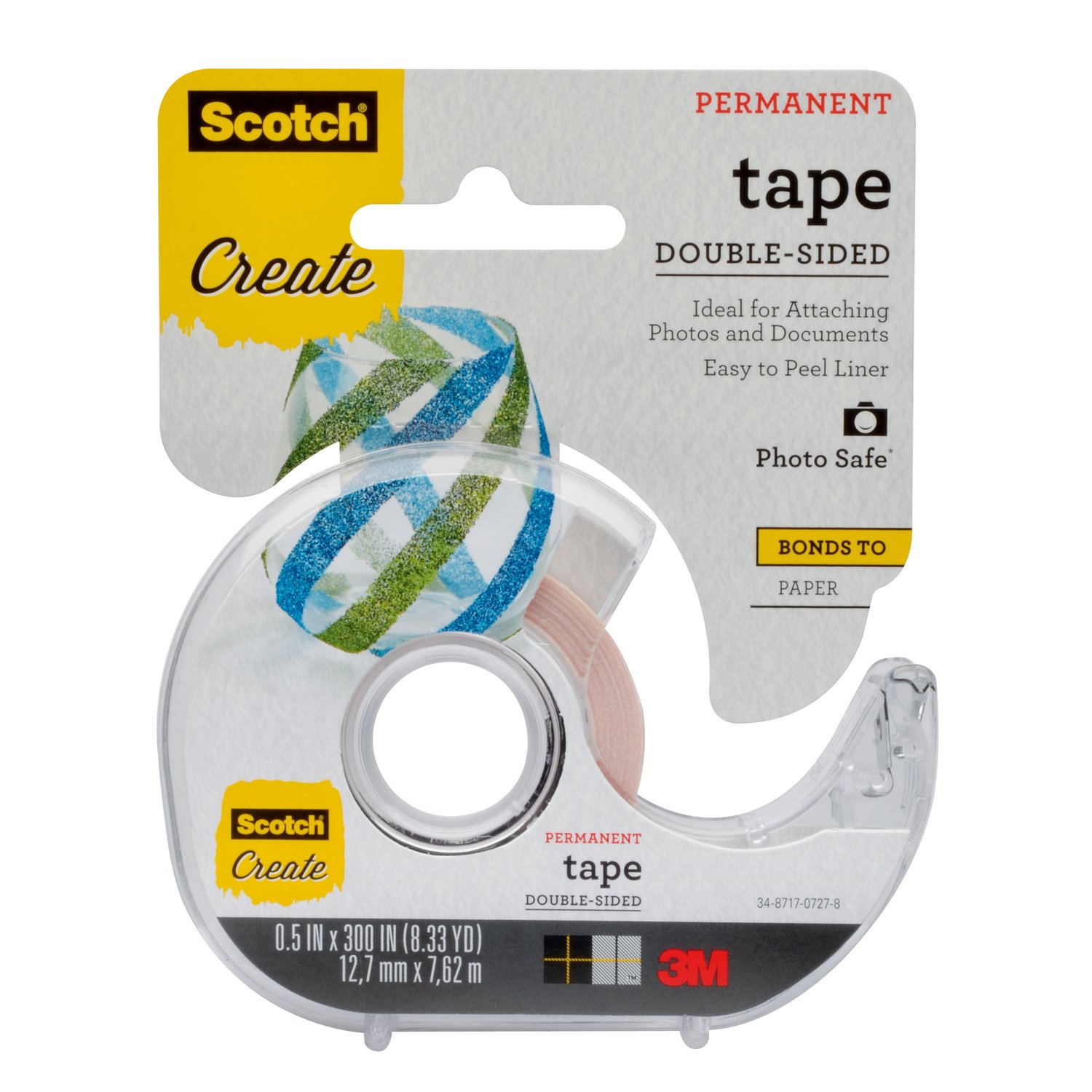 Scotch Tape Runner Repositionable Double Sided Photo Safe With Refill BULK  PKG