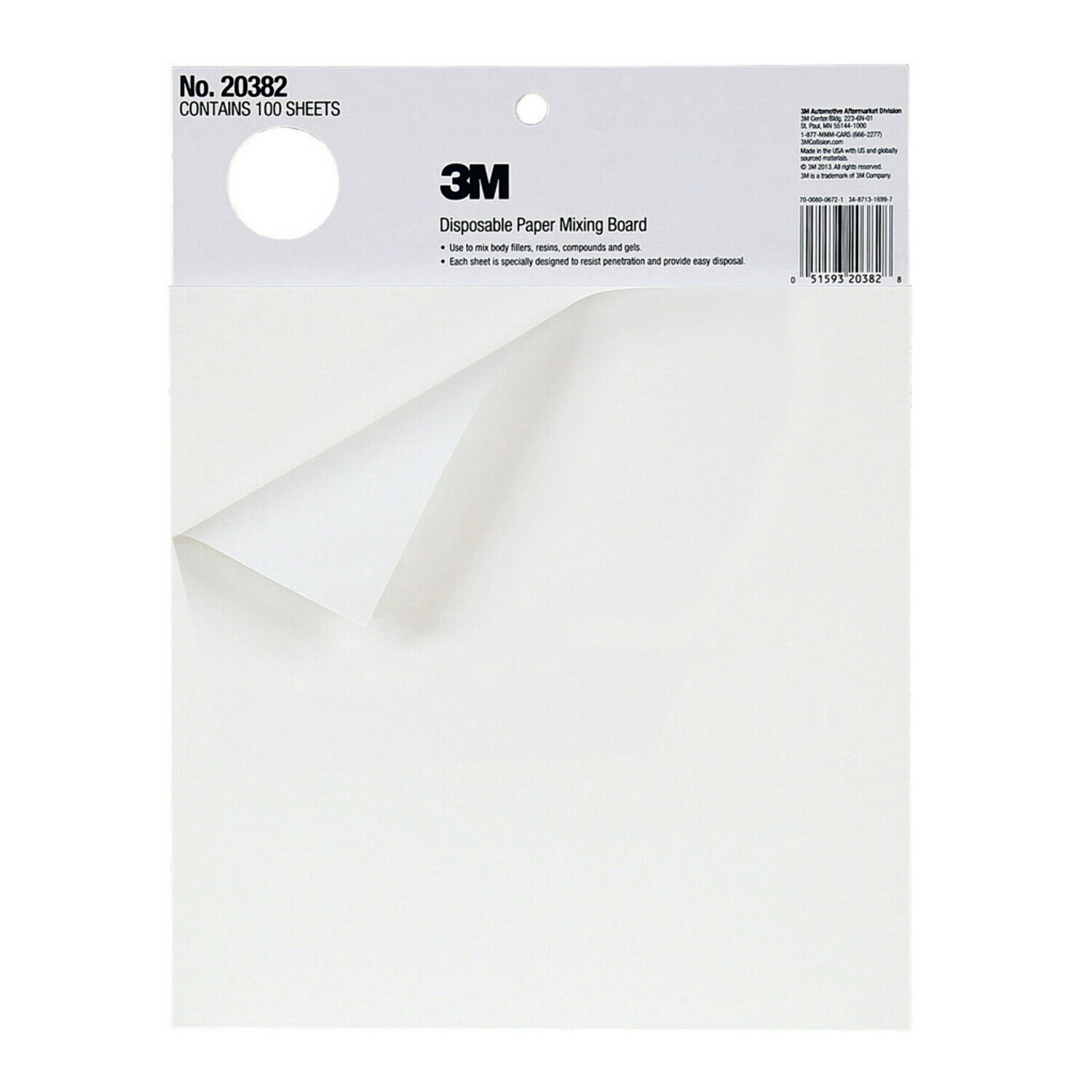 7100144396 - 3M Disposable Paper Mixing Board, 20382, 12 per case