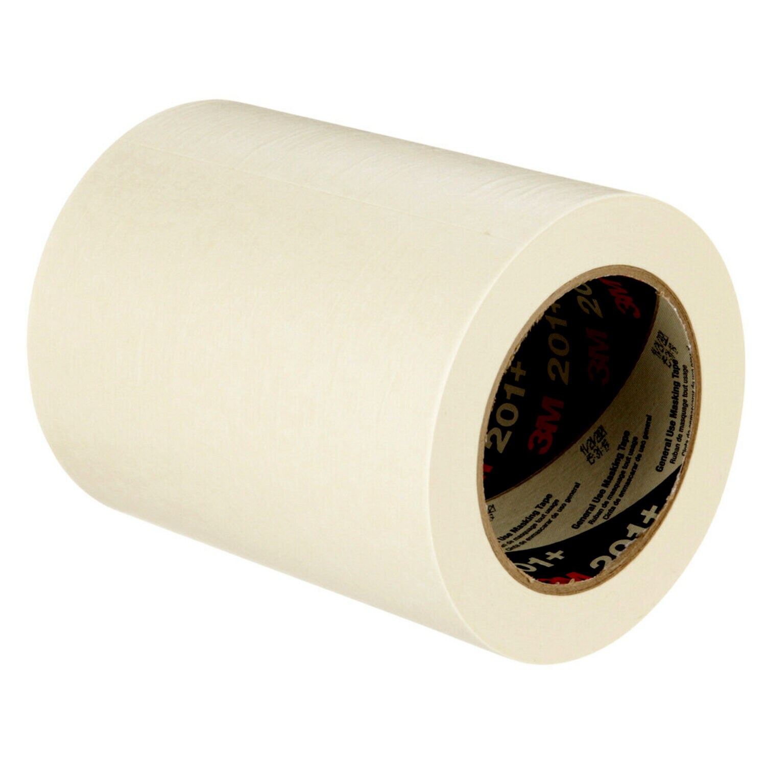 00051115814358, 3M General Use Masking Tape 201+, Tan, 144 mm x 55 m, 4.4  mil, 8 Roll/Case, Aircraft products, masking-tapes