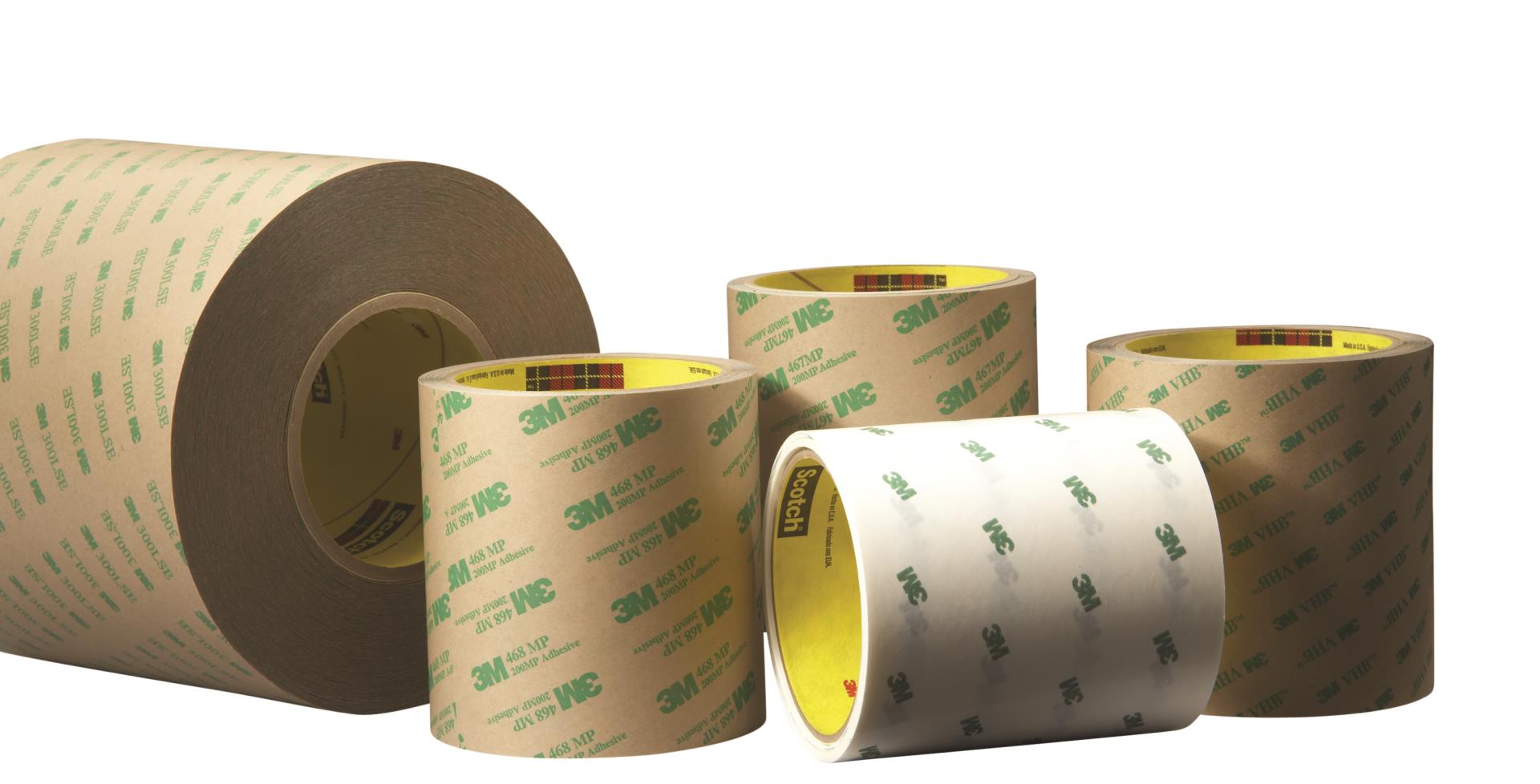 00021200003318 3M™ Adhesive Transfer Tape 966, Clear, 18 in x 180 yd, 2.3  mil, roll per case Aircraft products adhesive-transfer-tapes 9367973