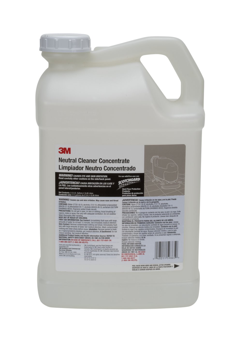 7010342466 - 3M Neutral Cleaner Concentrate, 2.5 Gallon, 2/Case