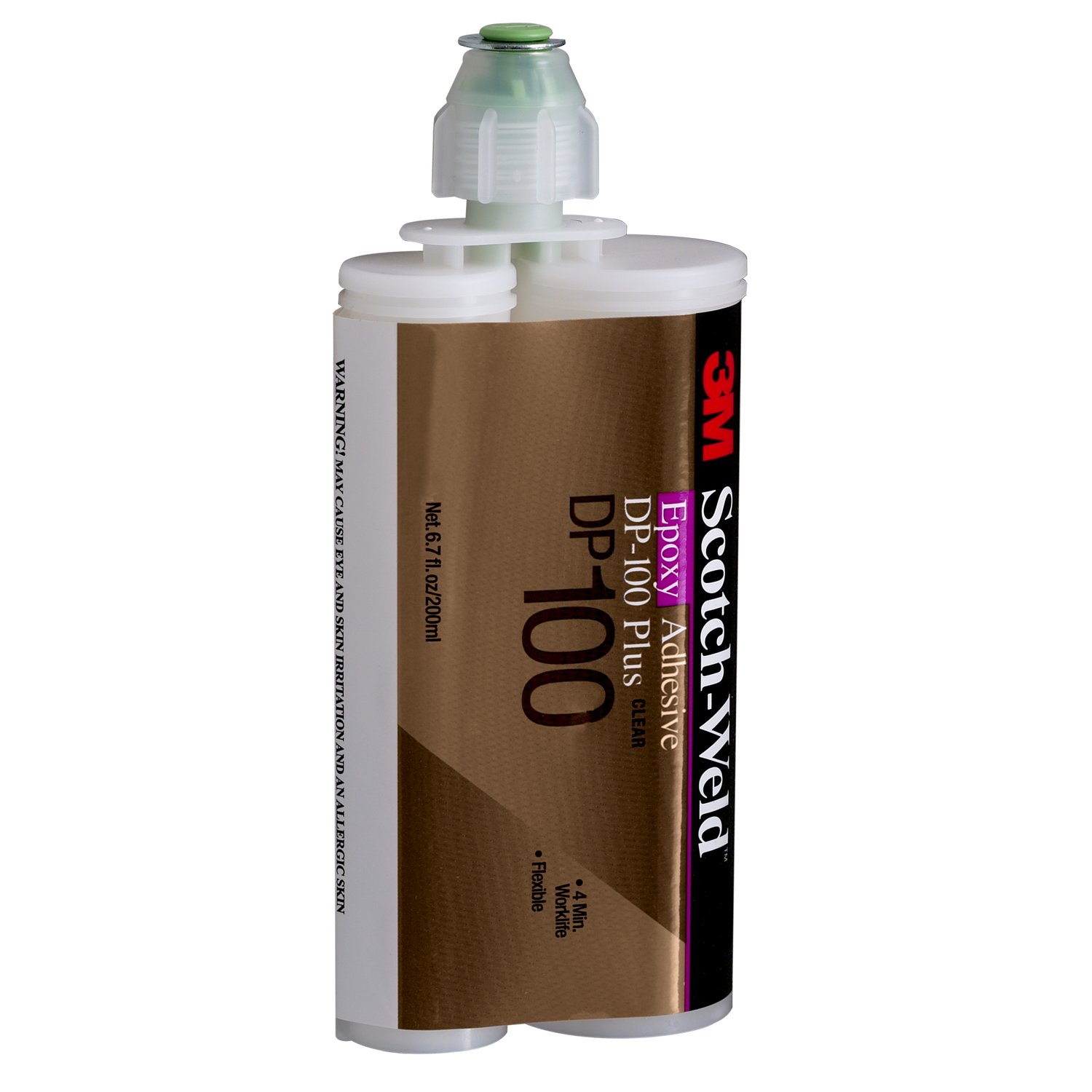 7100069498 - 3M Scotch-Weld Epoxy Adhesive DP100 Plus, Clear, 200 mL Duo-Pak, 12
Each/Case