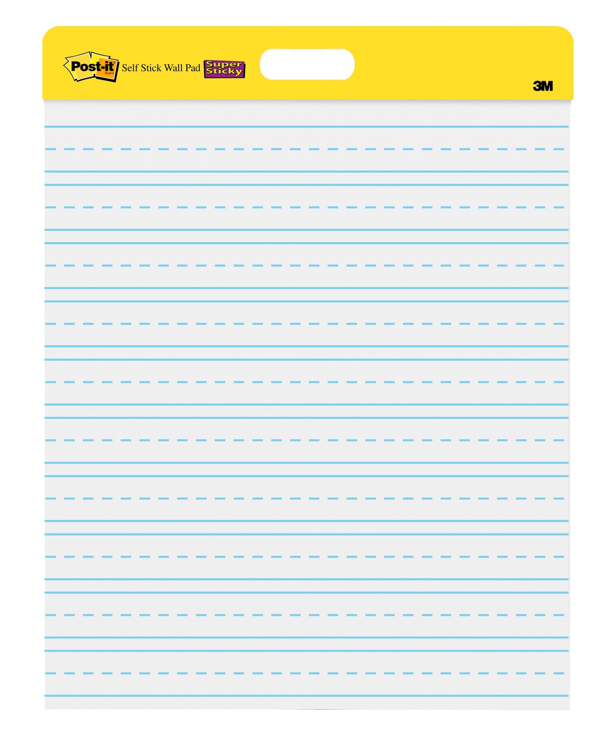 7100177058 - Post-it Self-Stick Wall Pad 566PRL, 20 in x 23 in (50,8 cm x 58,4 cm) Primary Ruled