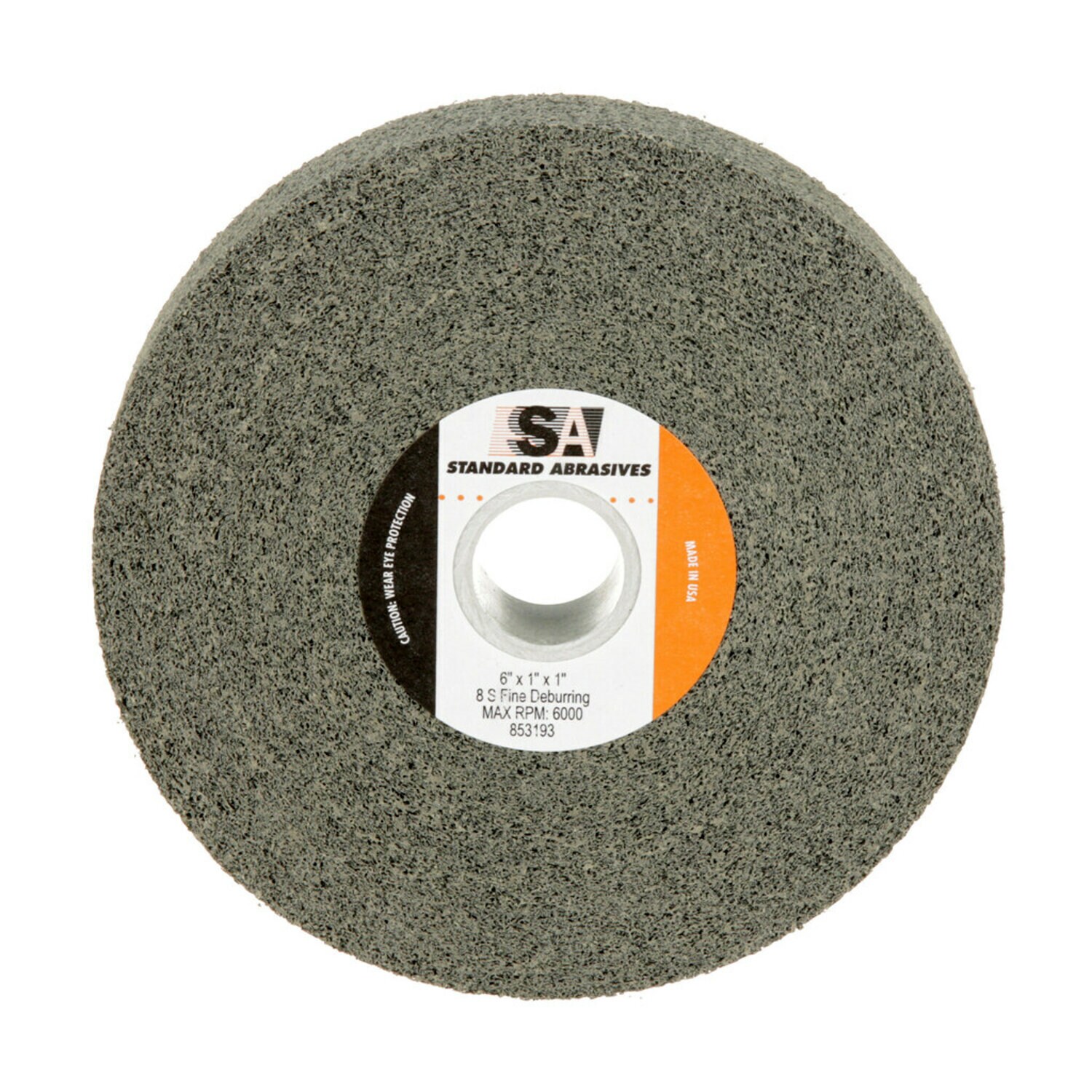 7000046730 - Standard Abrasives Deburring Wheel 853193, 6 in x 1 in x 1 in 8S FIN, 3
ea/Case