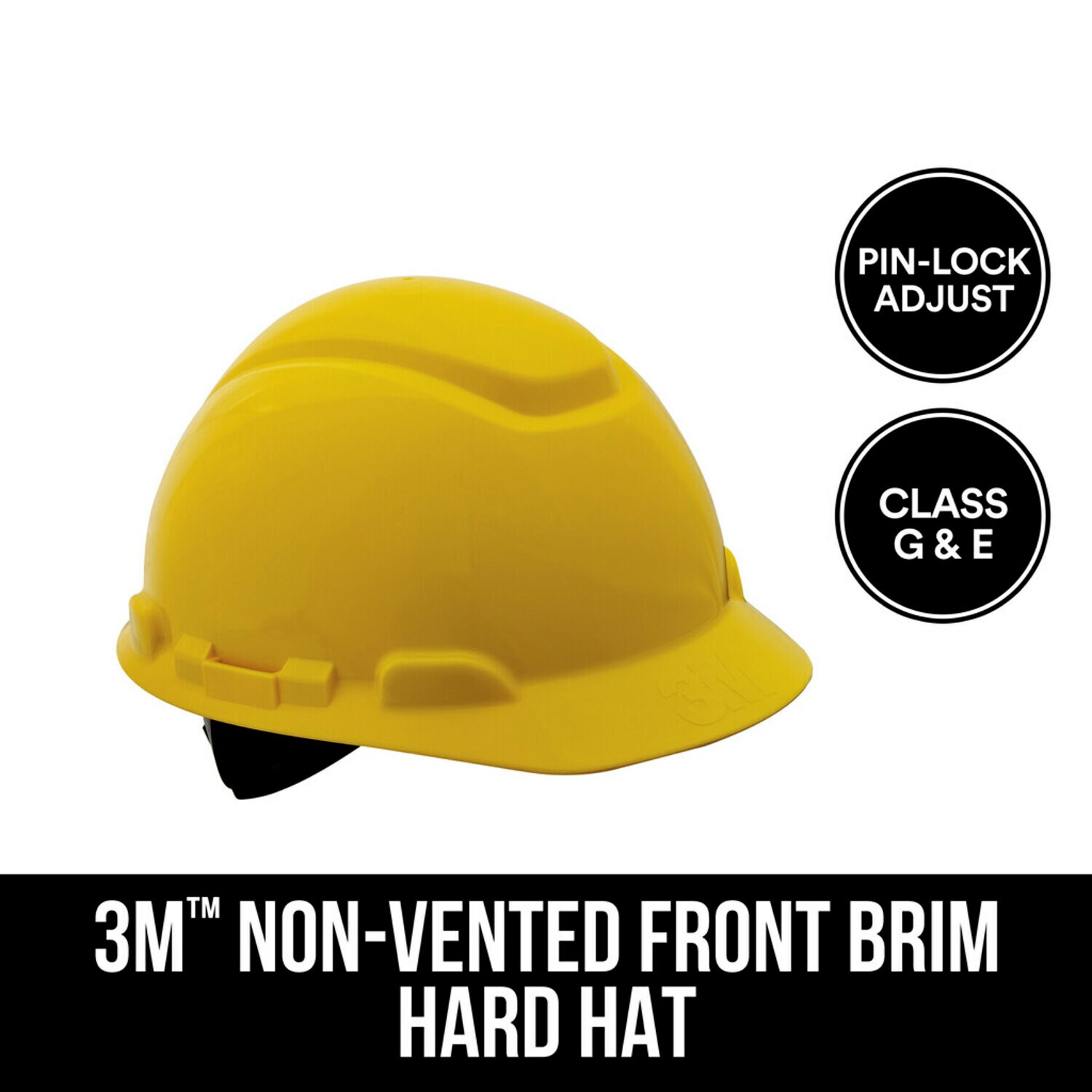 7100153544 - 3M Non-Vented Hard Hat with Pinlock Adjustment, CHHYH1-12-DC, 12/case