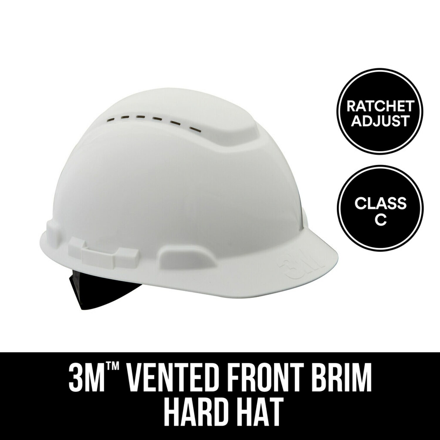 7100119479 - 3M Vented Hard Hat with Ratchet Adjustment, CHH-V-R-W6-PS, 6/cs