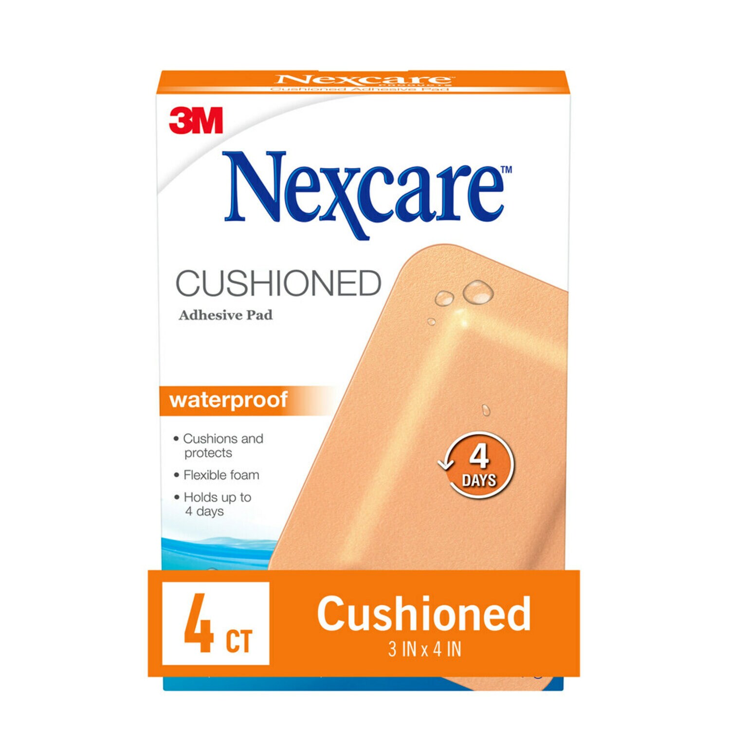 7010369623 - Nexcare Cushioned Adhesive Pad AWP34, 3 in x 4 in