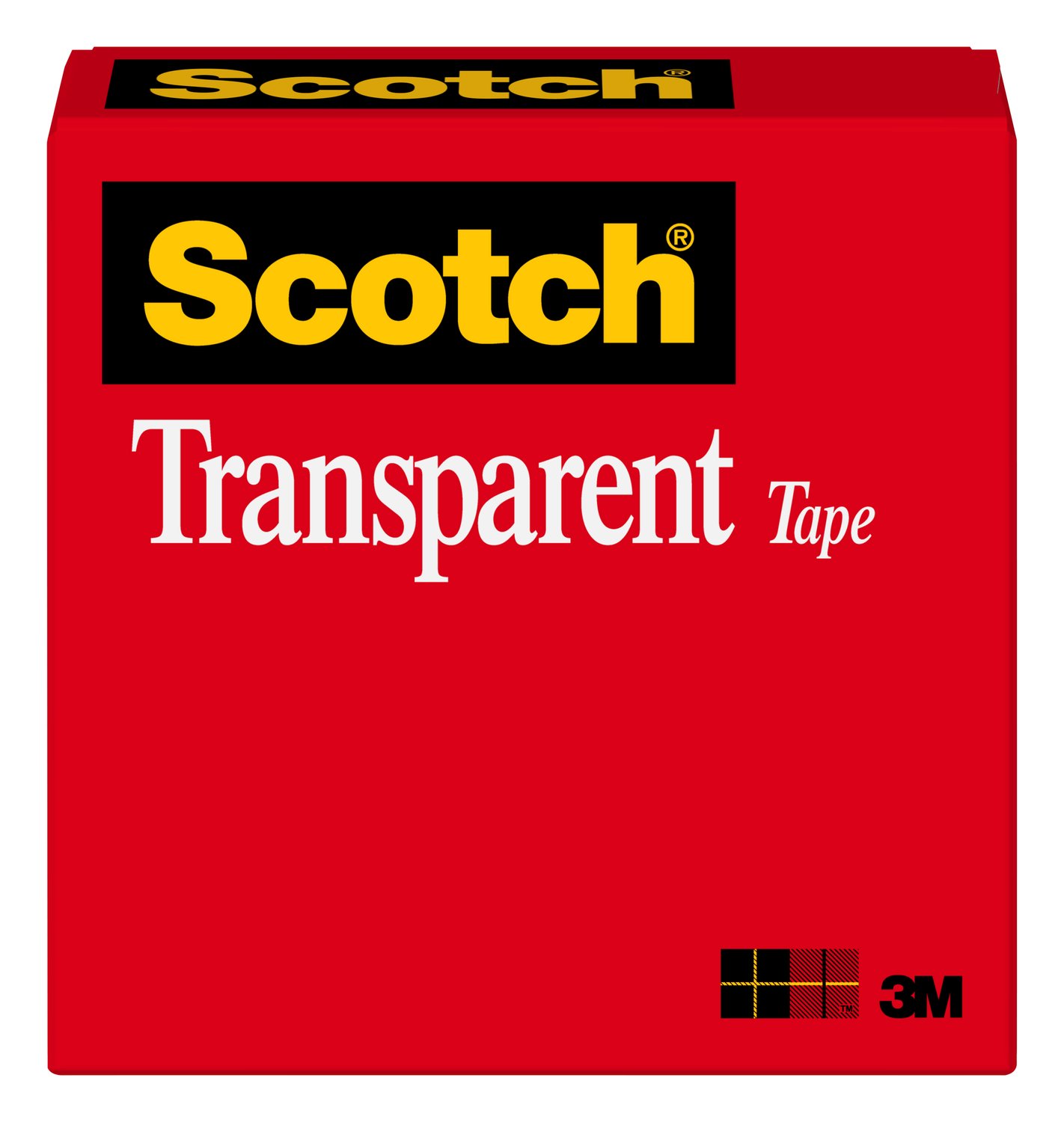 Scotch® Light Duty Packaging Tape 600, Clear, High Clarity, 1 in x 72 yd, 3  in Core, 36/Case