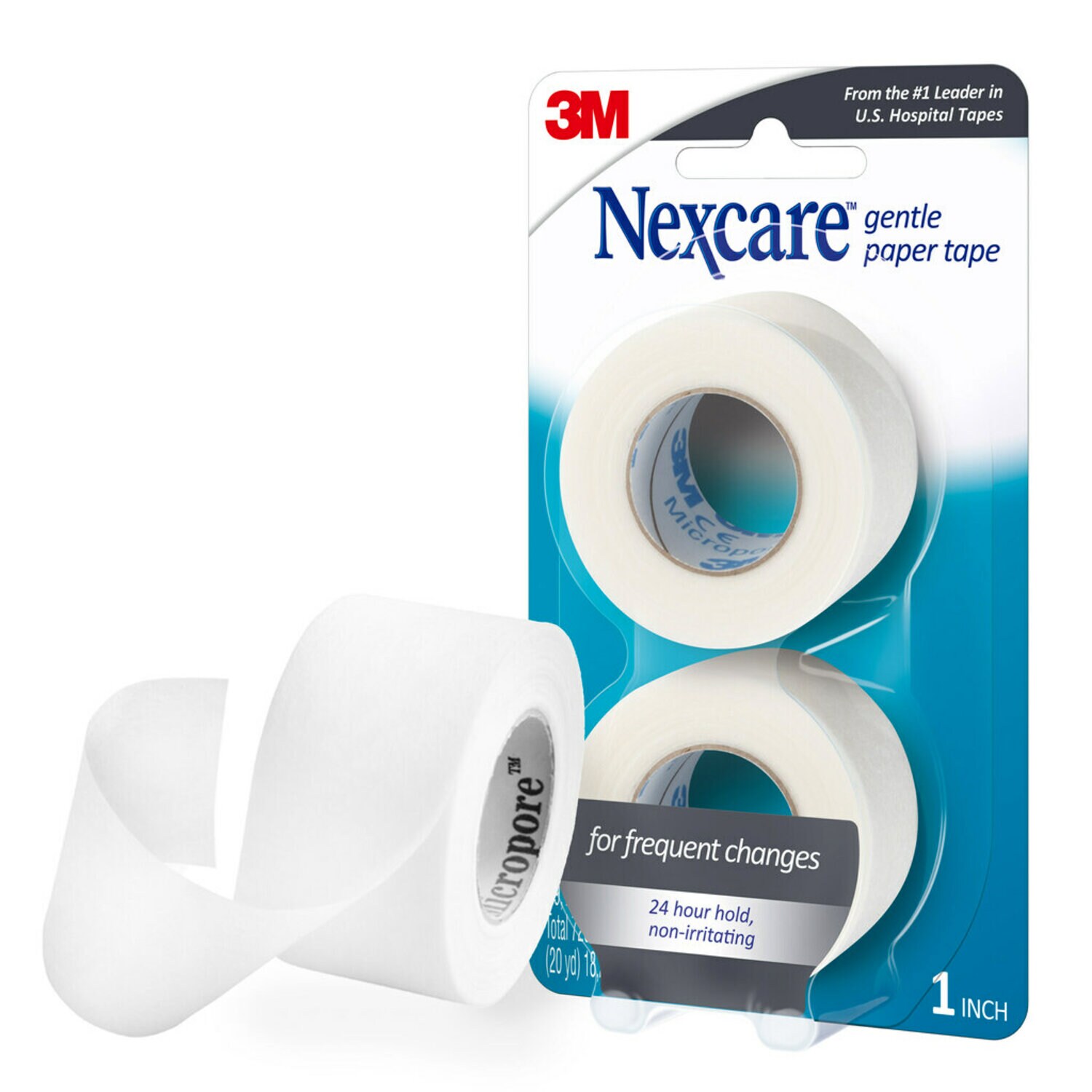 7100169514 - Nexcare Gentle Paper First Aid Tape 781-2PK, 1 in x 10 yds, (Carded, 2
PK)