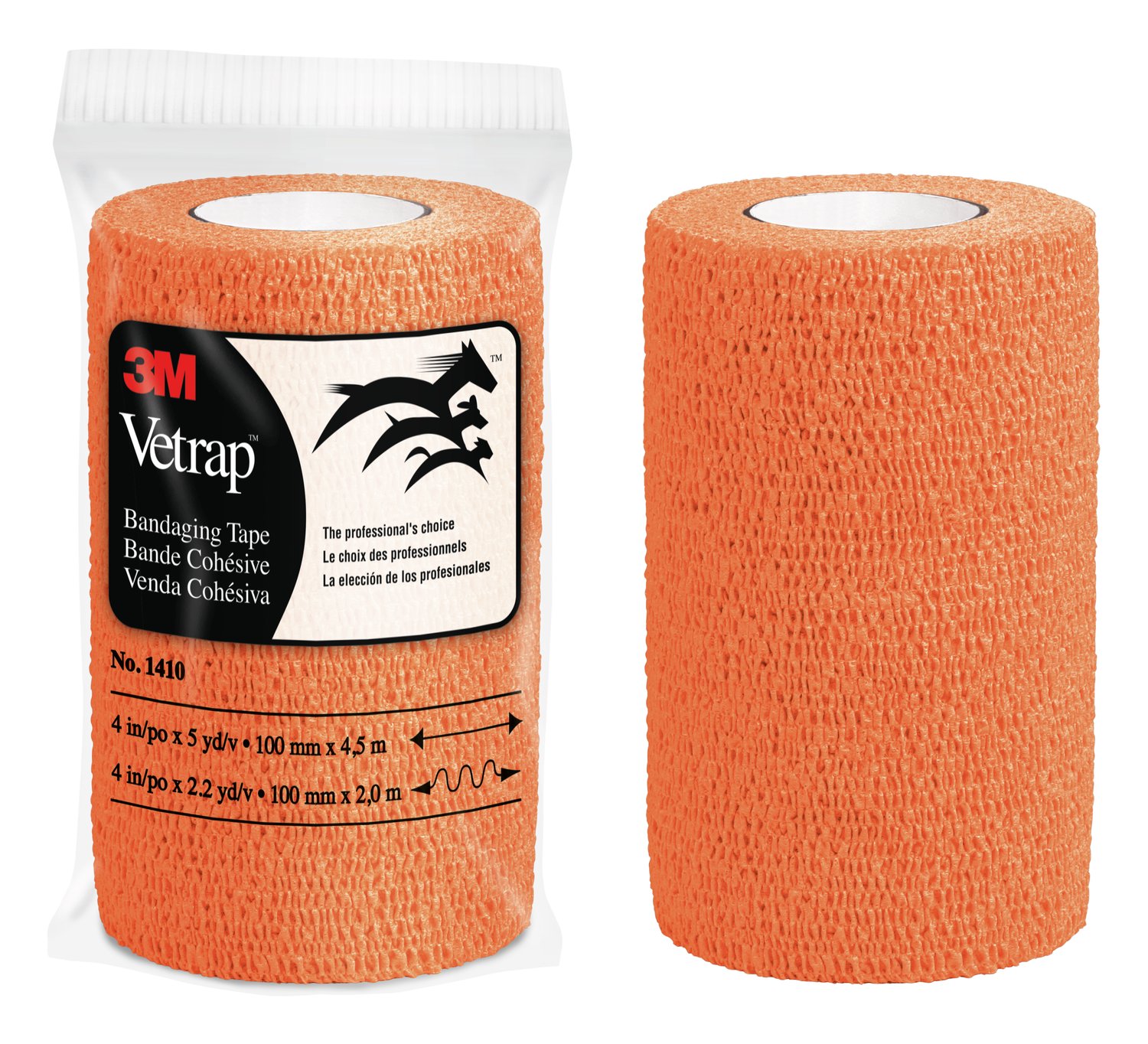 7000053650 - 3M Vetrap Bandaging Tape, 1410BO Bright Orange