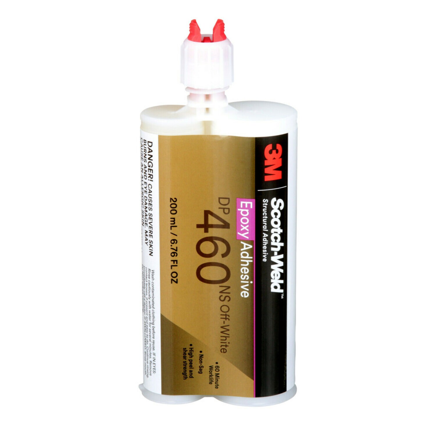 7100069441 - 3M Scotch-Weld Epoxy Adhesive DP460NS, Off-White, 200 mL Duo-Pak,
12/Case