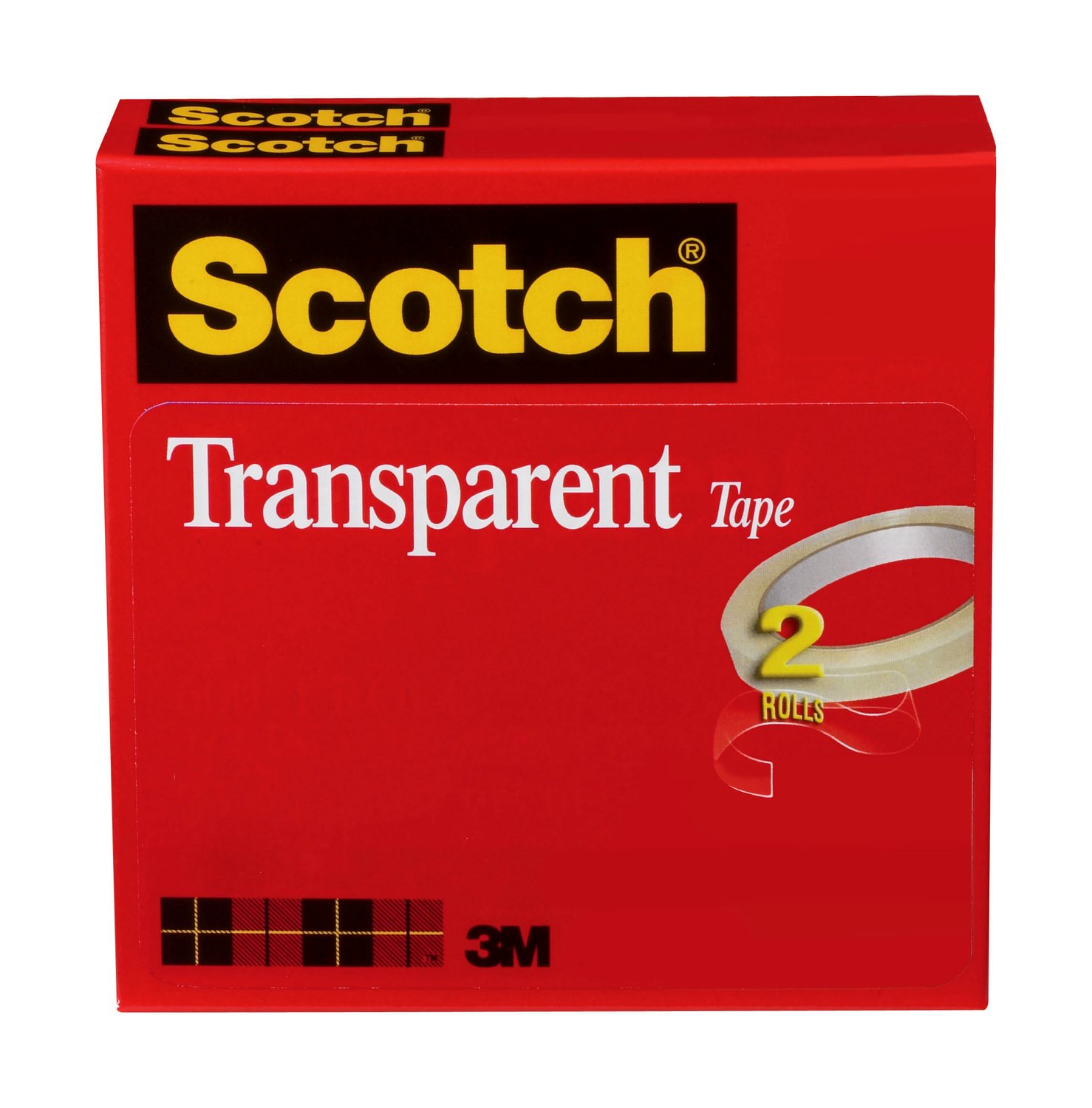 7010301796 - Scotch Transparent Tape 600-2P12-72, 1/2 in x 2592 in (12,7 mm x 65,8
m) 2 PK