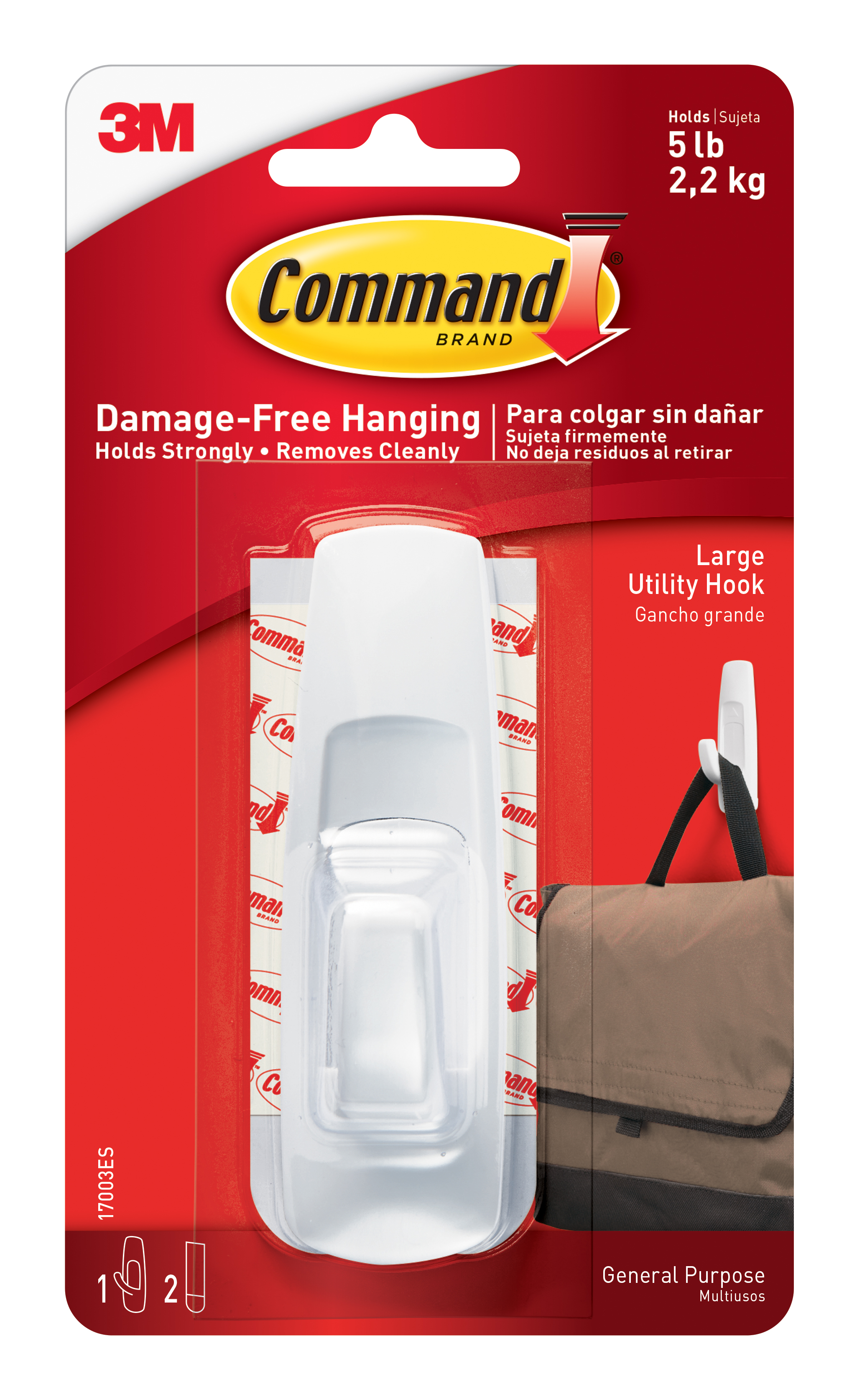 00051131651425 Command™ Large Utility Hook, 17003ES Aircraft products  3M 6329349