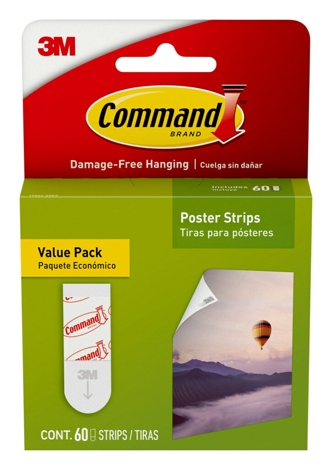 7100277365 - Command Poster Strips Value Pack 17024-60ES, 60 strips