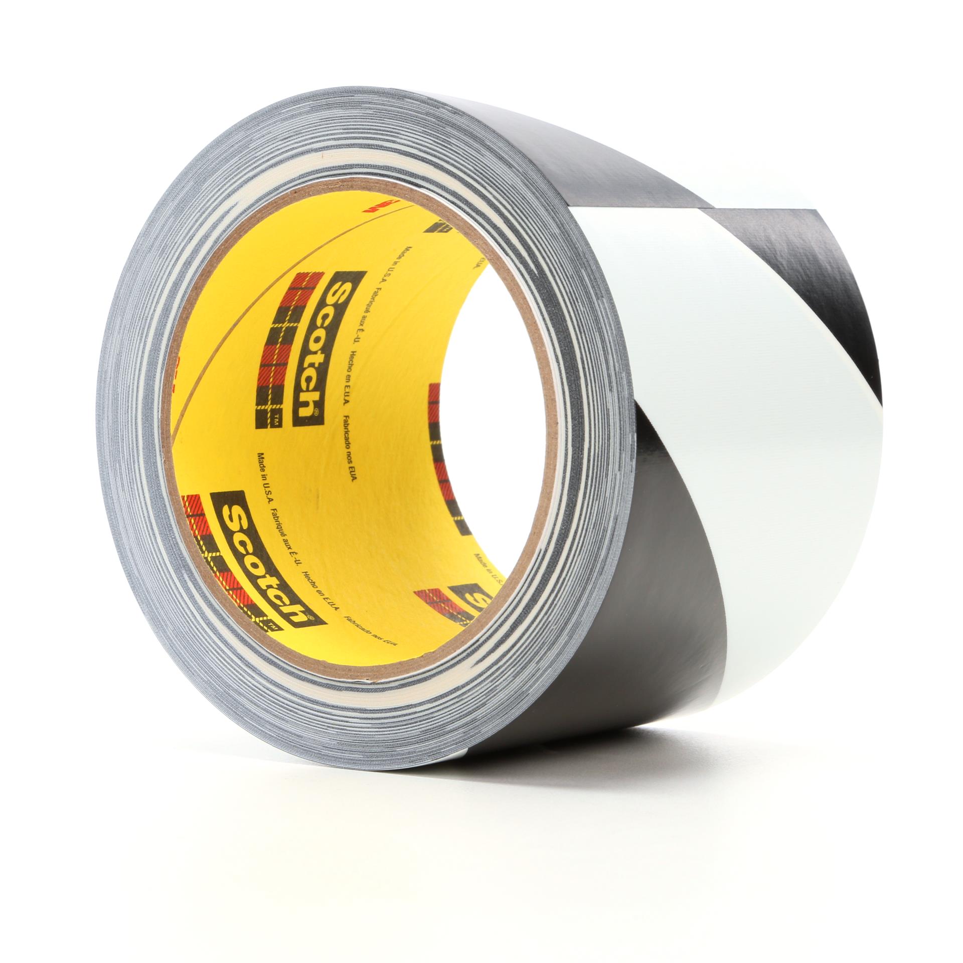 00051115688201 | 3M™ Safety Stripe Vinyl Tape 5700, Black/White, 3 