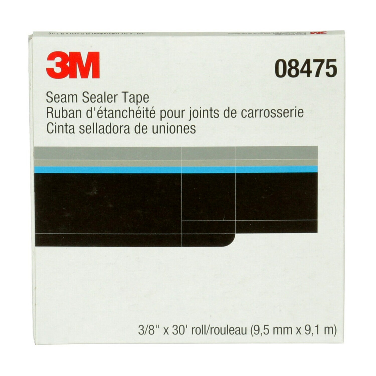 7000028969 - 3M Seam Sealer Tape, 08475, 3/8 in x 30 ft, 12 per case