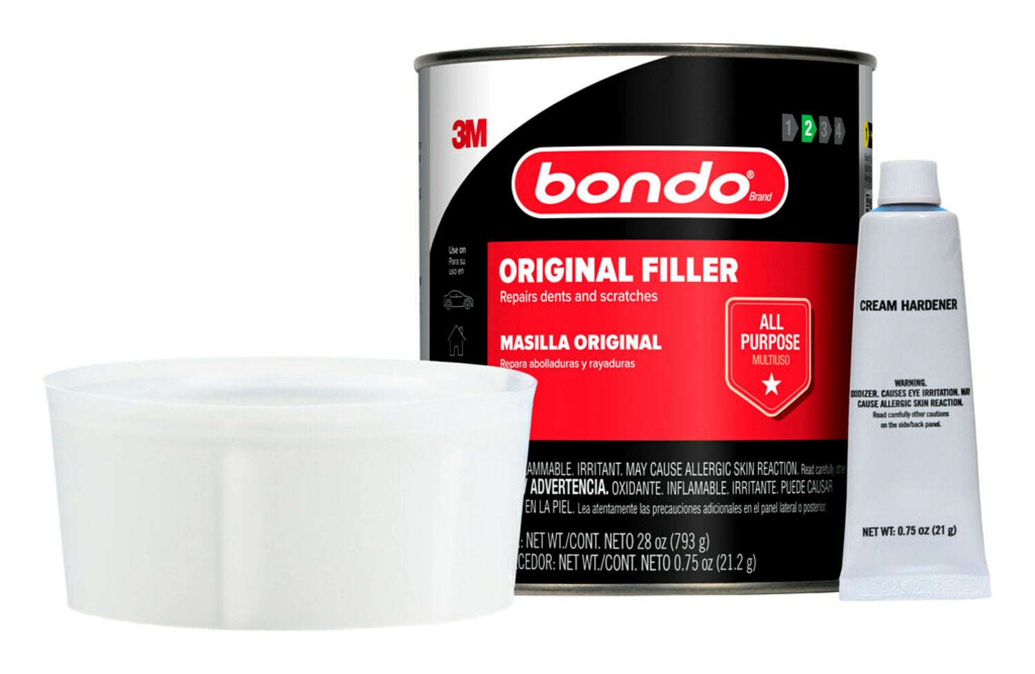 7100315461 - Bondo Original Filler, OR-QT-ES, 28 oz (793.78 g), 6 per case