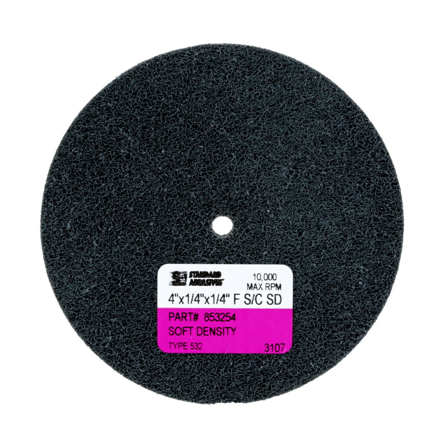 7000121888 - Standard Abrasives S/C Unitized Wheel 853254, 532 4 in x 1/4 in x 1/4
in, 10 ea/Case