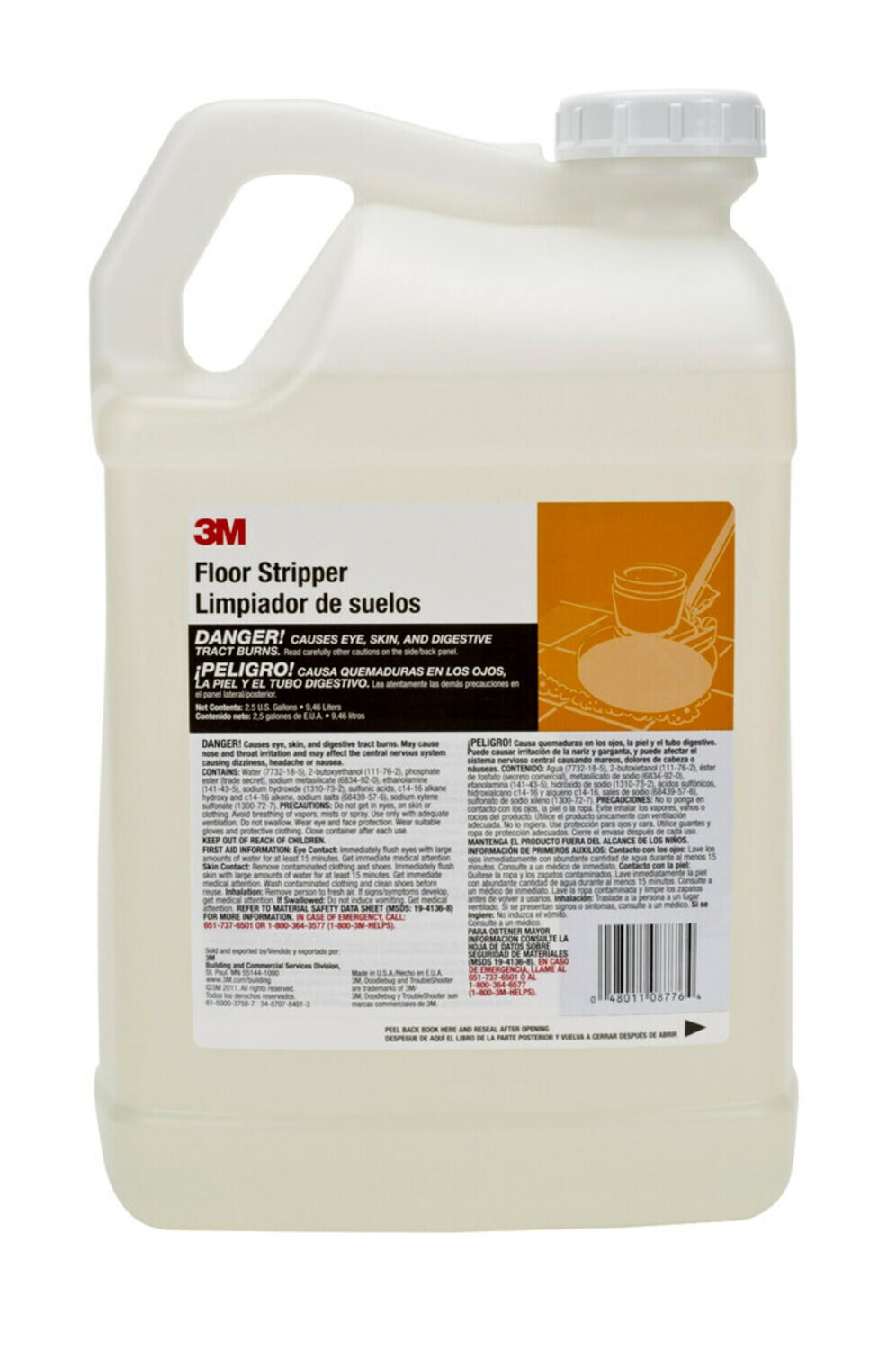 7100077221 - 3M Floor Stripper, 2.5 Gallon, 2/case