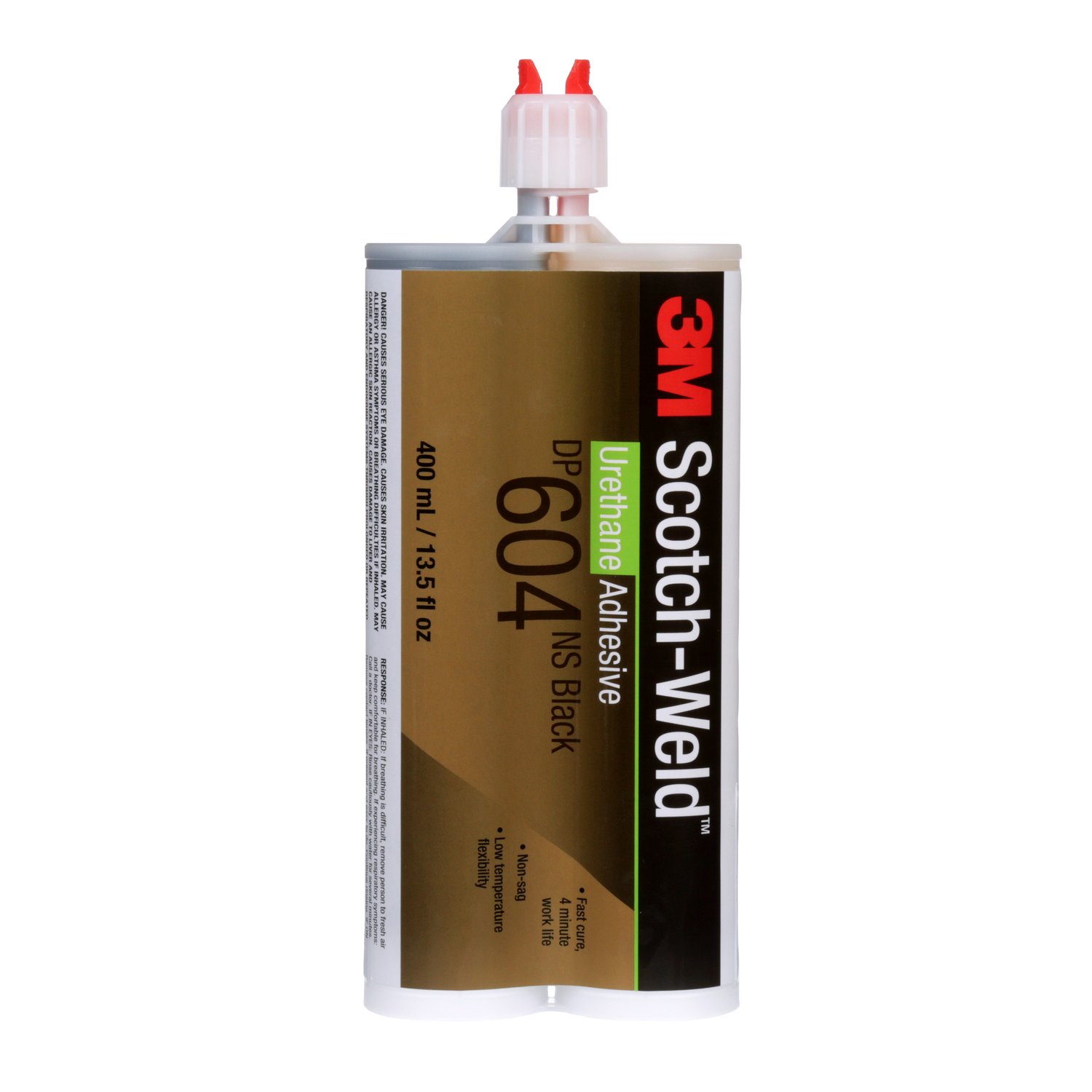 7100069452 - 3M Scotch-Weld Urethane Adhesive DP604NS, Black, 400 mL Duo-Pak,
6/Case