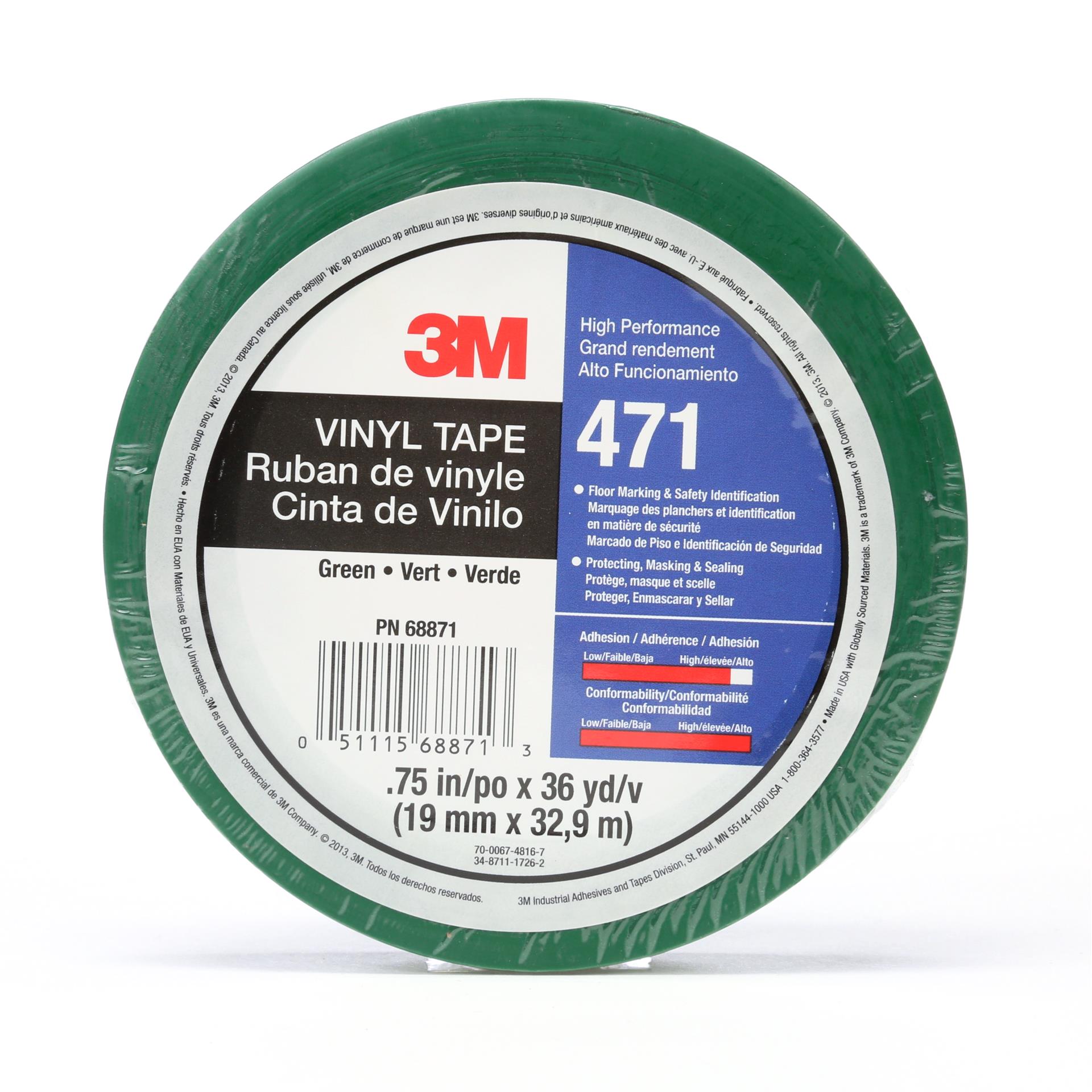 3M BRAND 3/4" x 25'  Roll   RED  With BLACK Stripe PRISMATIC REFLECTIVE  TAPE 
