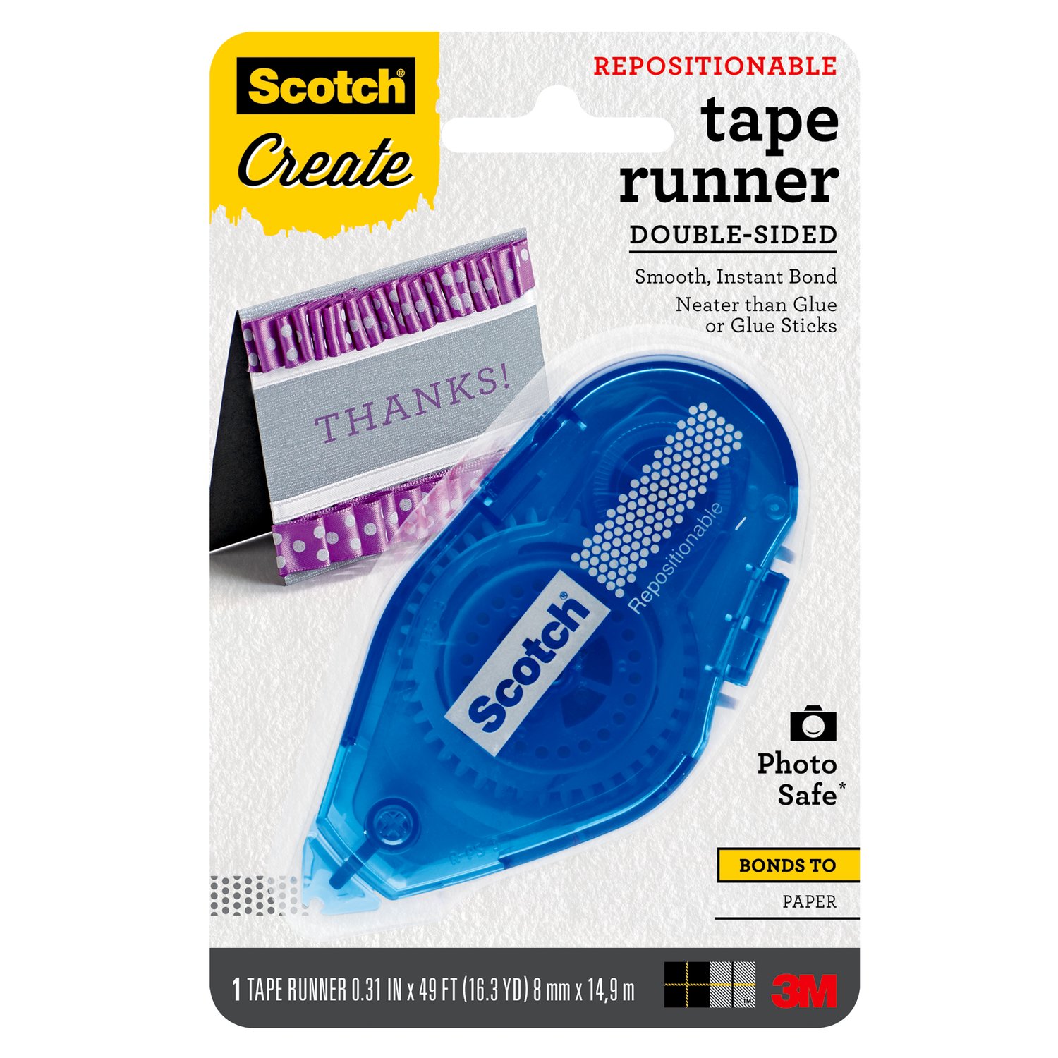 7100275320 - Scotch Tape Runner Repositionable 055-RPS-CFT, .31 in x 49 ft