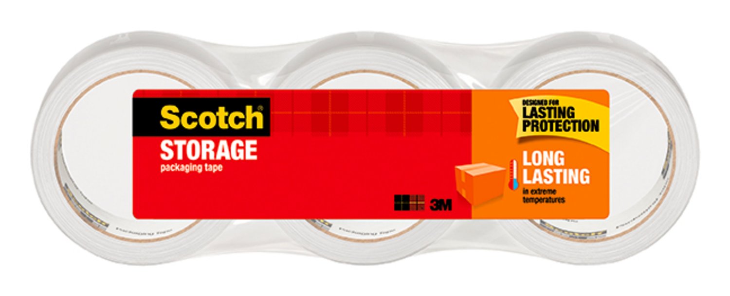 7100116241 - Scotch Long Lasting Storage Packaging Tape 3650-3, 1.88 in x 54.6 yd
(48 mm x 50 m), 3pk