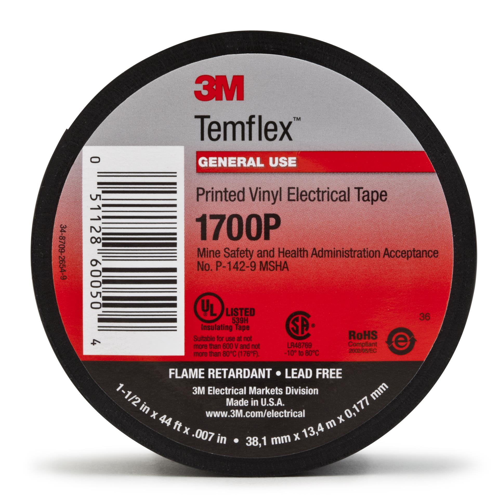 1 case 100 rolls 3m temflex 1700 electrical tape 