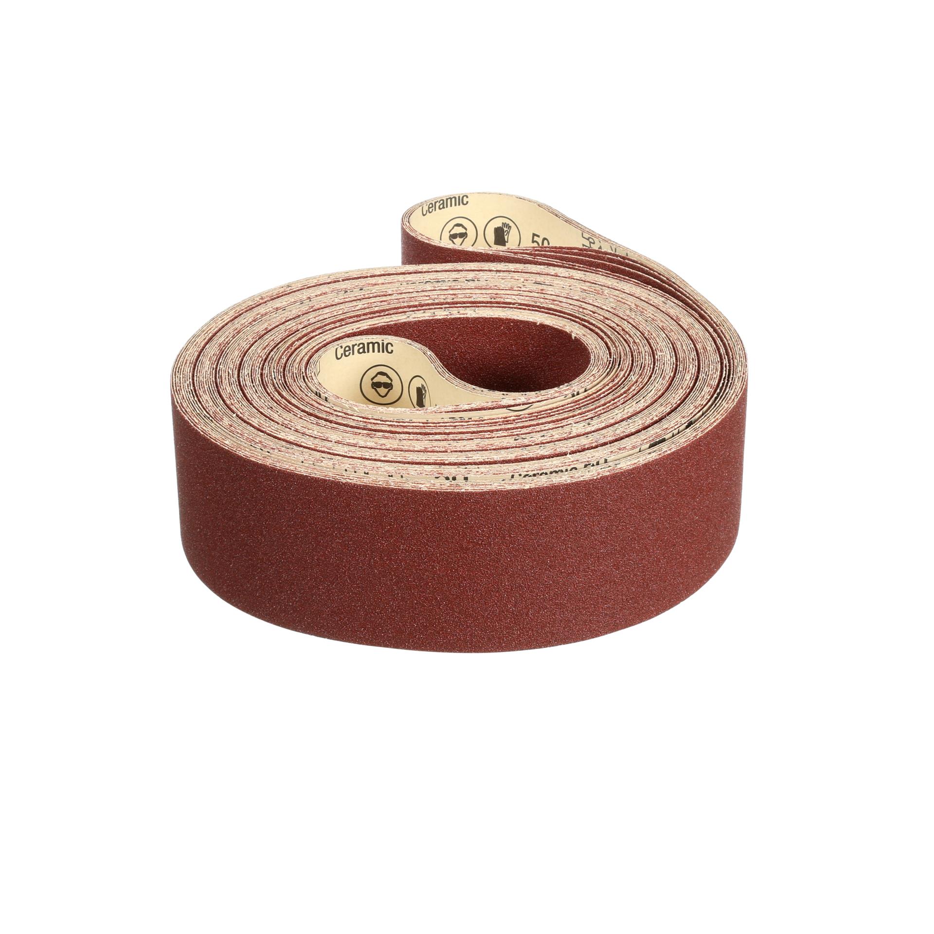 00051119302165 3M™ Paper Belt 763U, P100 F-weight, 2-1/2 in x 264 in,  Film-lok, Single-flex Aircraft products paper-belts 9374351