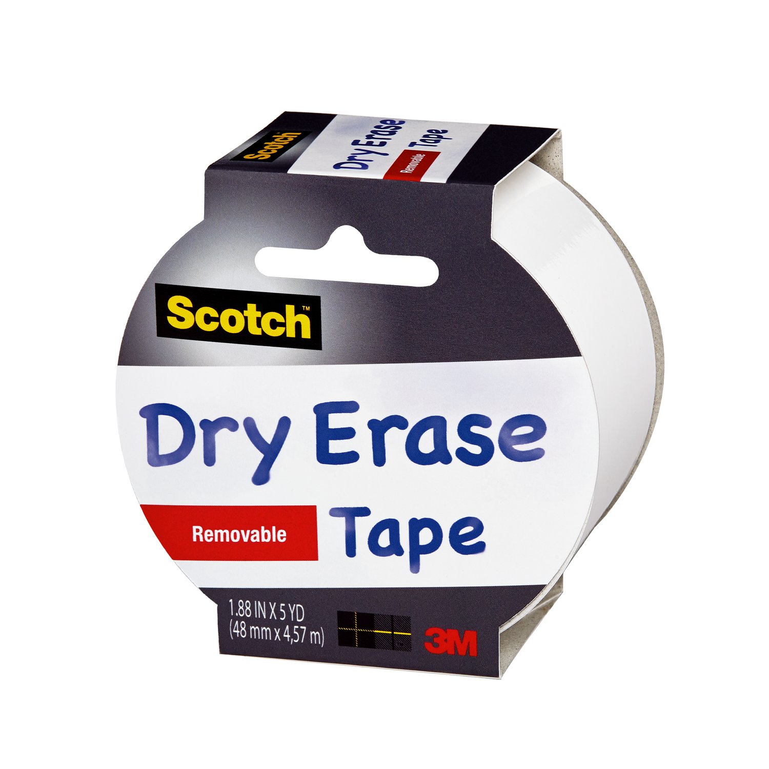 7100091379 - Scotch Dry Erase Tape 1905R-DE-WHT, 1.88 in x 5 yd (48 mm x 4,57 m)