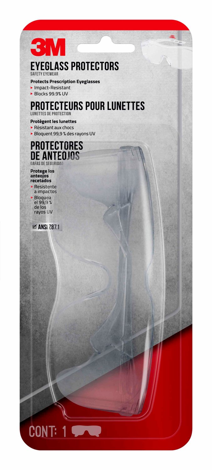 7100181665 - 3M Eyeglass Protectors, 47030H1-DC, Clear, Clear Lens, Anti-Scratch,
6/case