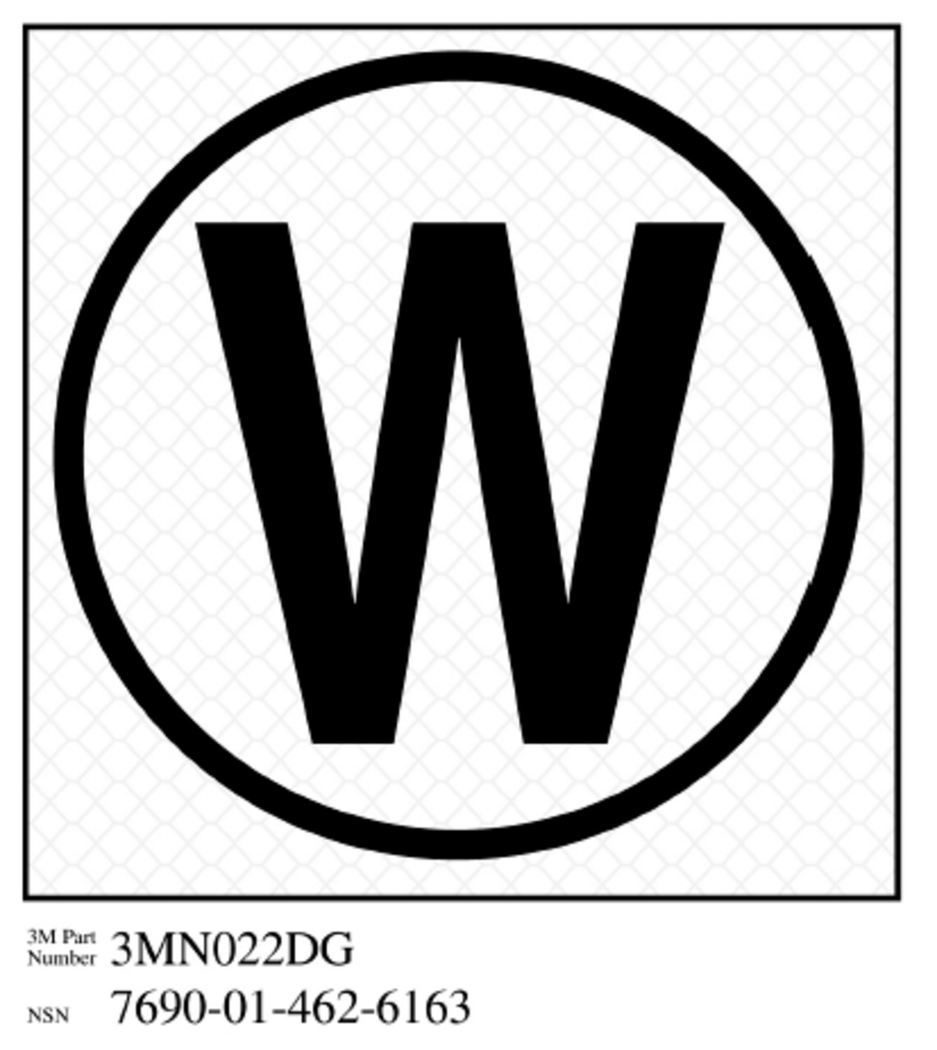 7010388574 - 3M Diamond Grade Damage Control Sign 3MN022DG, "Cir William", 4 in x 4
in, 10/Package