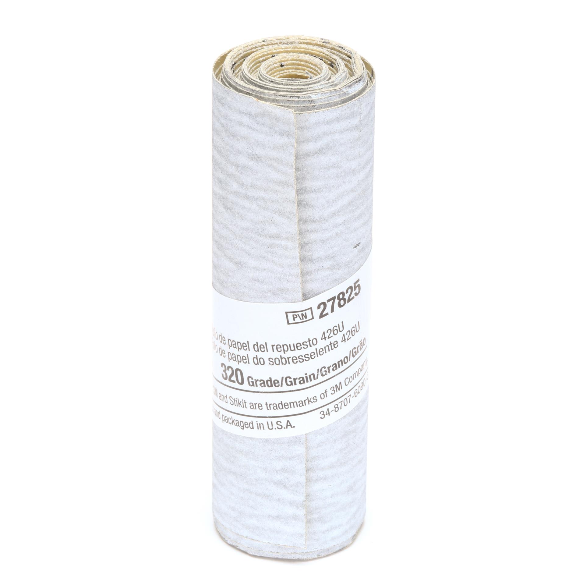 6 Diameter 320 Grit 3M Stikit Paper Disc Roll 426U Gray Silicon Carbide Roll of 175