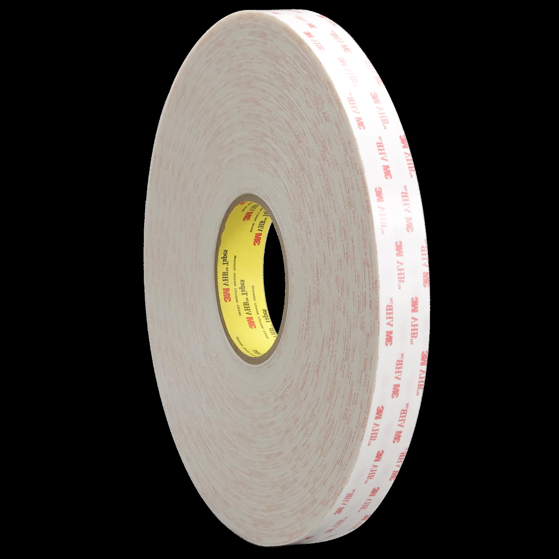00021200430107, 3M™ VHB™ Tape 4952, White, 1/4 in x 36 yd, 45 mil, 36  rolls per case, Aircraft product, VHB-Tapes