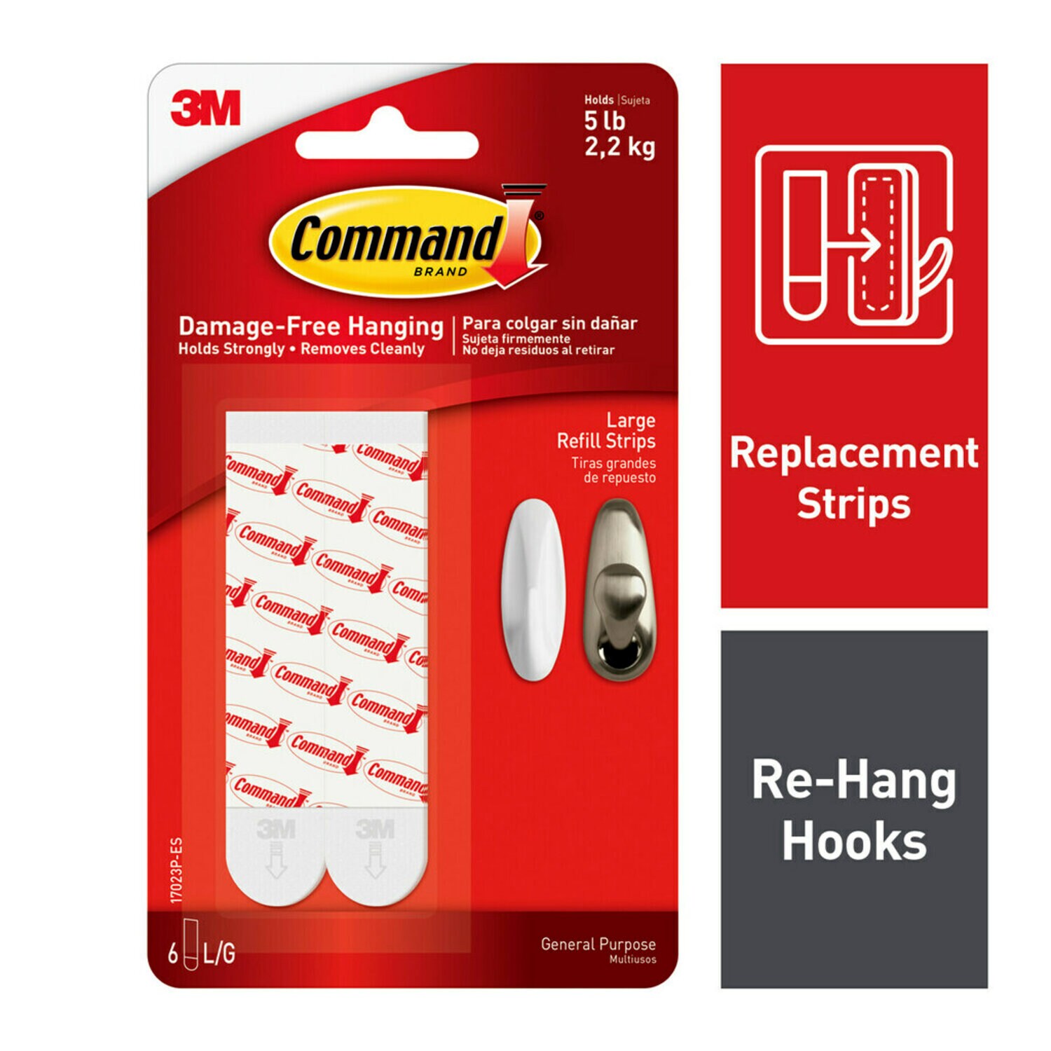00051131851269, Command Large Refill Strips 17023P-ES, Aircraft products, na