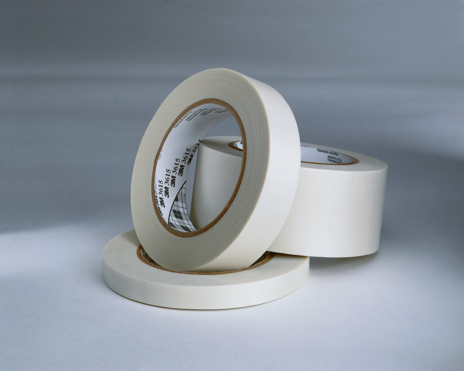 7000123893 - 3M Glass Cloth Tape 3615, White, 1 1/2 in x 36 yd, 7 mil, 24 rolls per
case