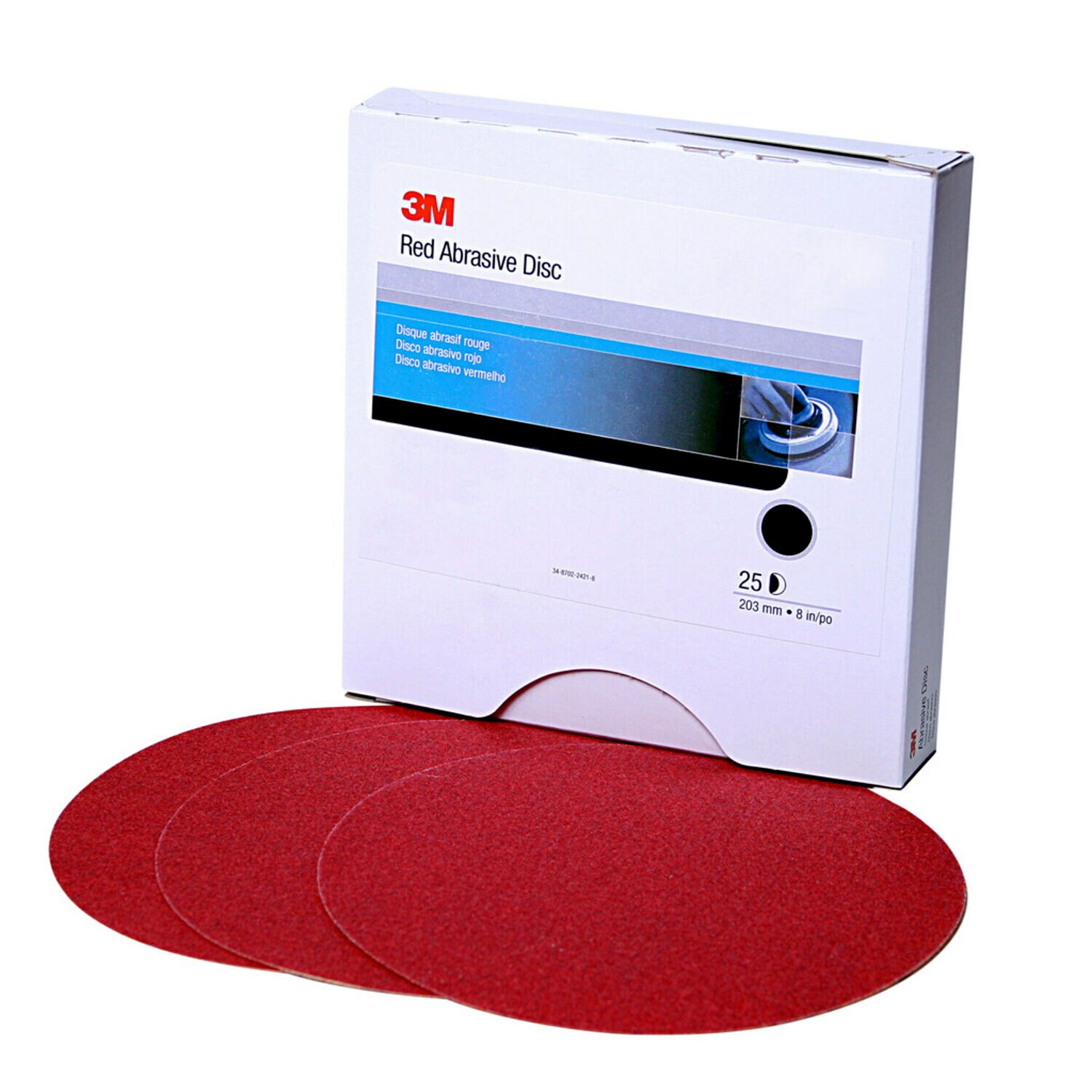 7000119778 - 3M Red Abrasive Stikit Disc, 01101, 8 in, 40, 25 discs per carton, 5
cartons per case