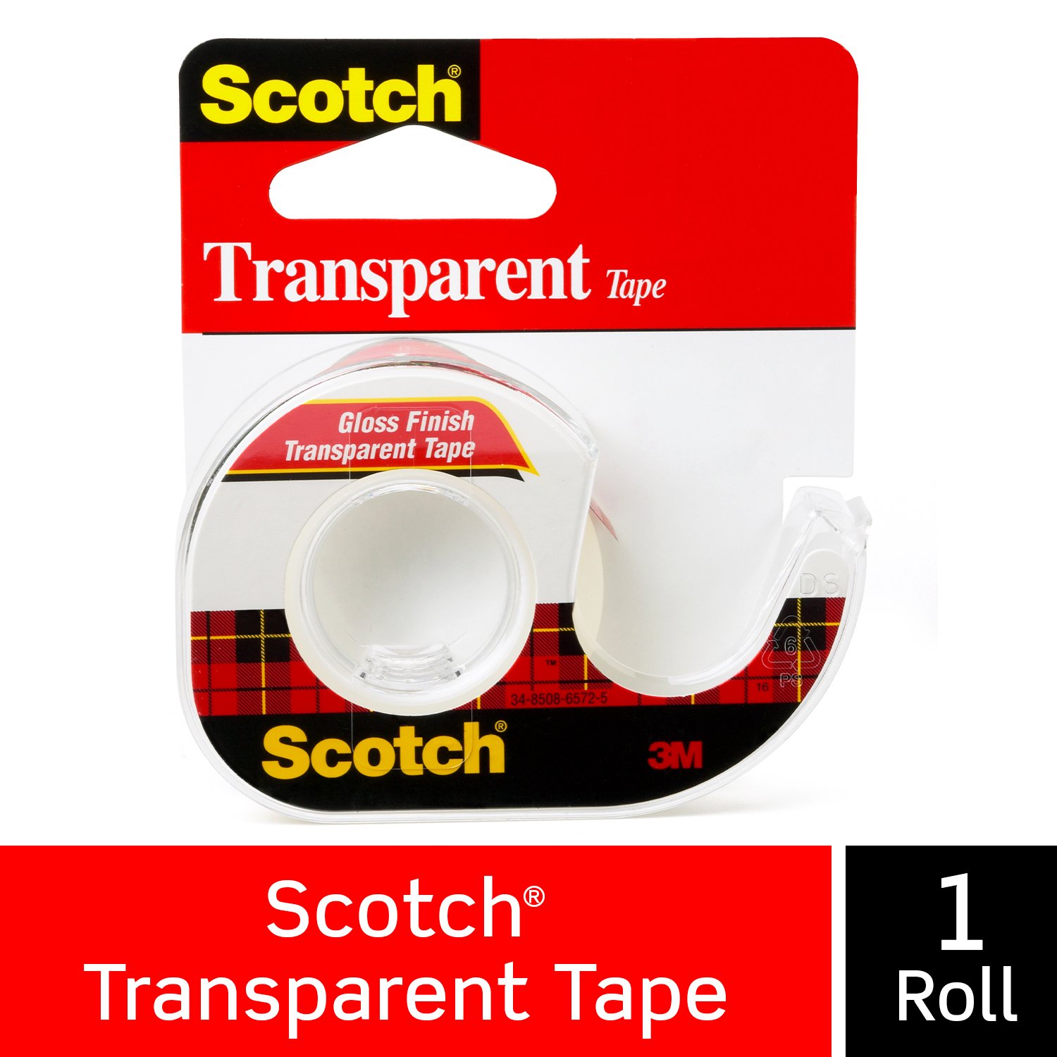 Scotch® Transparent Tape, 1 Core, 0.5 X 36 Yds, Transparent 600